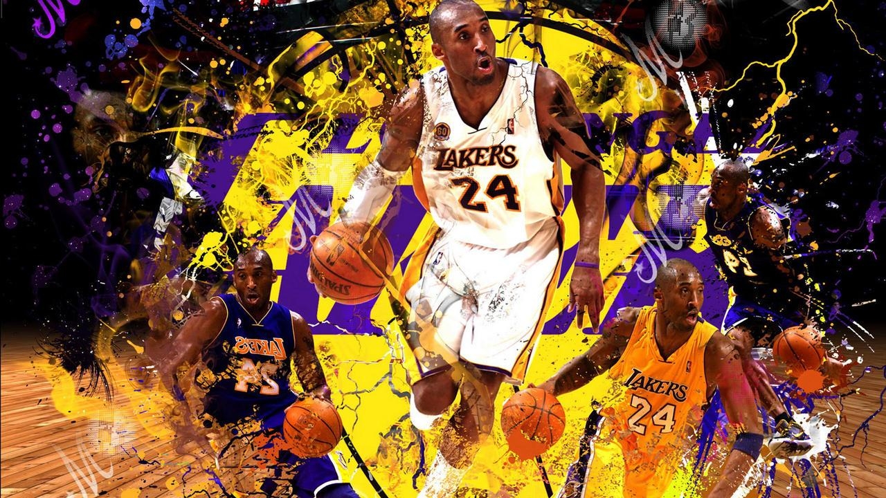 1280x720 Free download Kobe Bryant Wallpaper Dribbling Man Lakers Color as Background [] for your Desktop, Mobile & Tablet. Explore Lakers Wallpaper Kobe. Lakers Wallpaper Kobe, Kobe Wallpaper, Wallpaper Lakers, Desktop