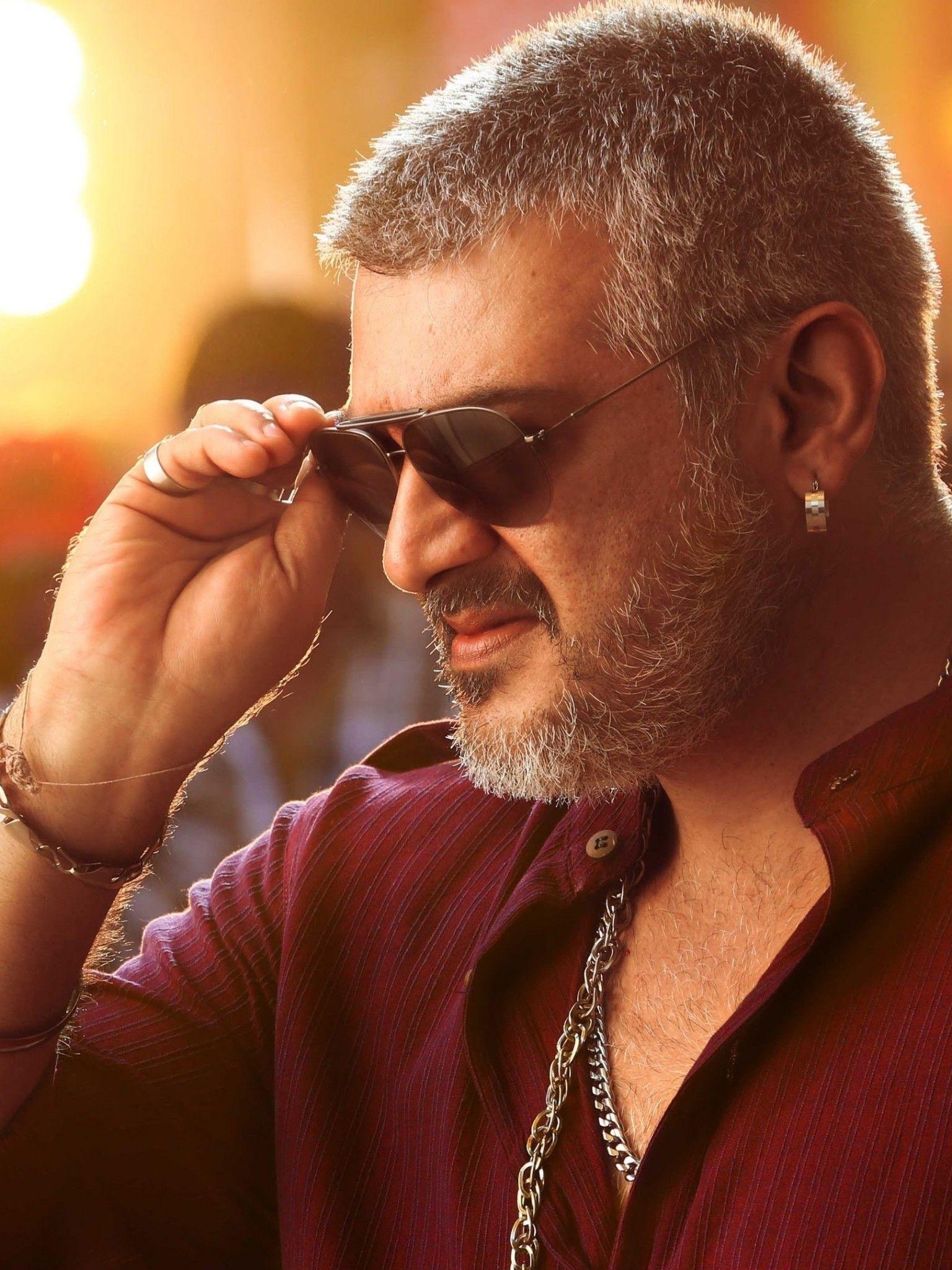 1540x2050 Download  Ajith Kumar, Actor, Sunglasses, Beard, Earring, Phone