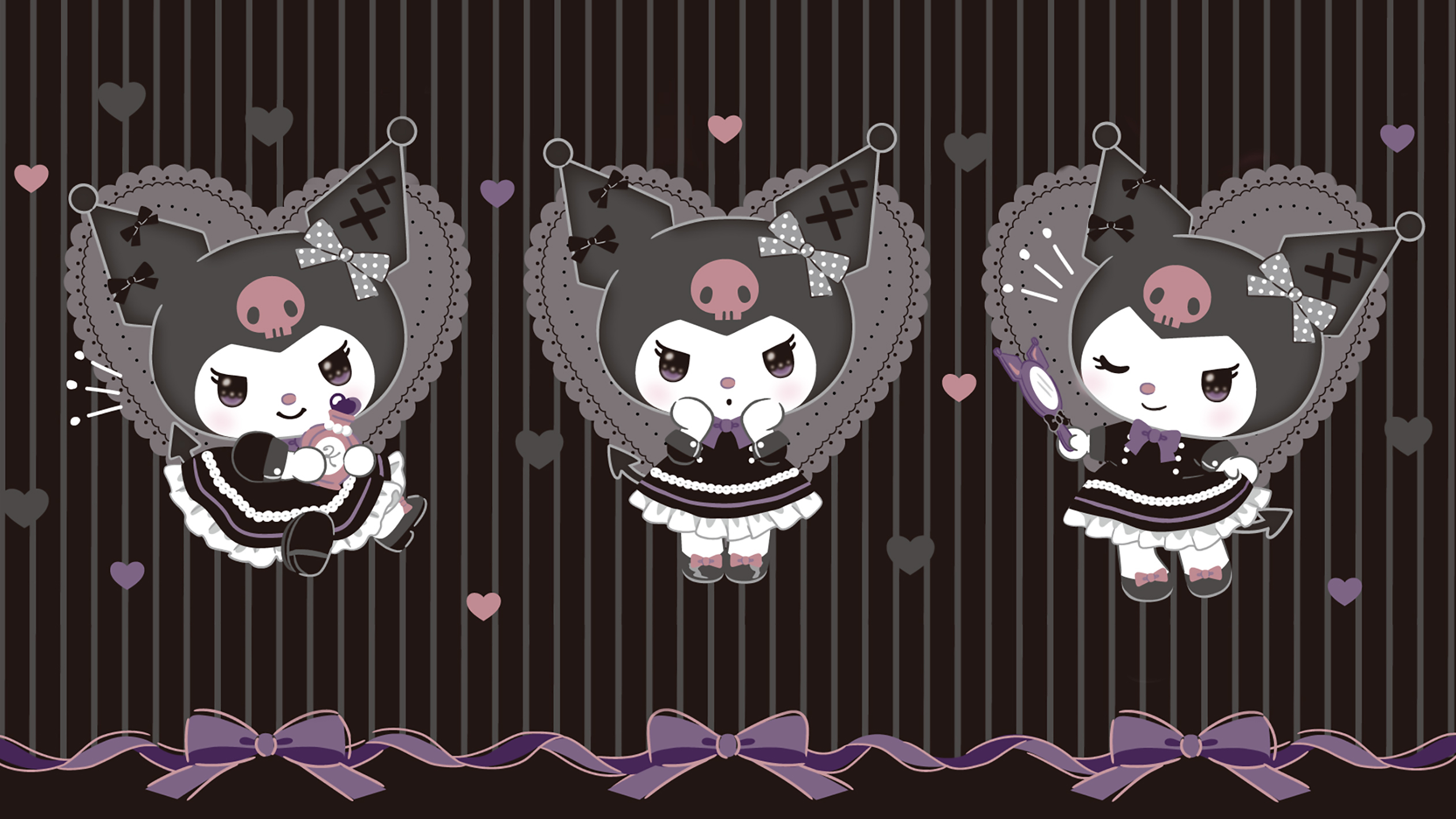 2530x1420 Gothic Lolita Kuromi Background From Sanrio, Desktop