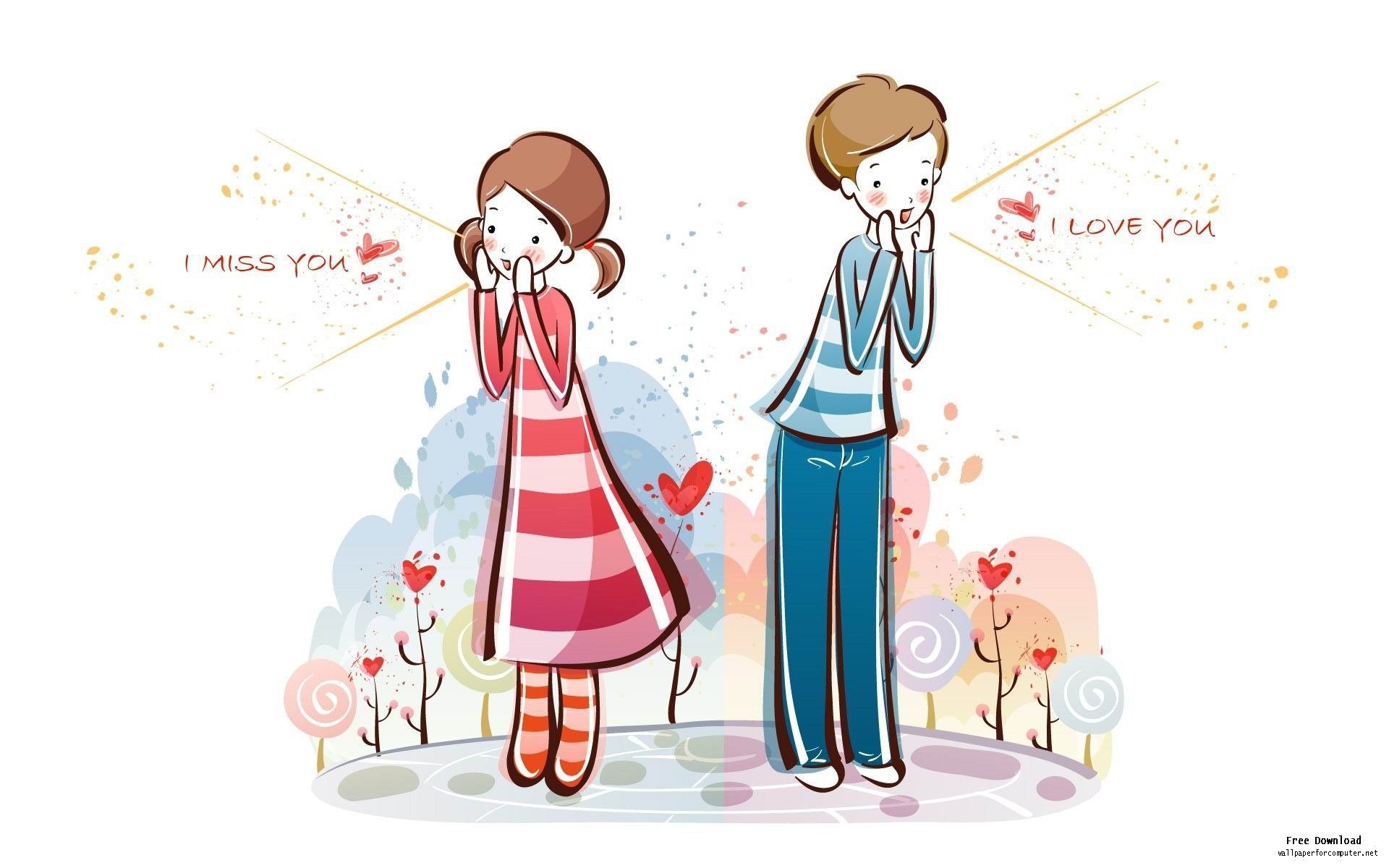 1920x1200 Free Love Cartoon Couple, Download Free Clip Art, Free Clip Art, Desktop