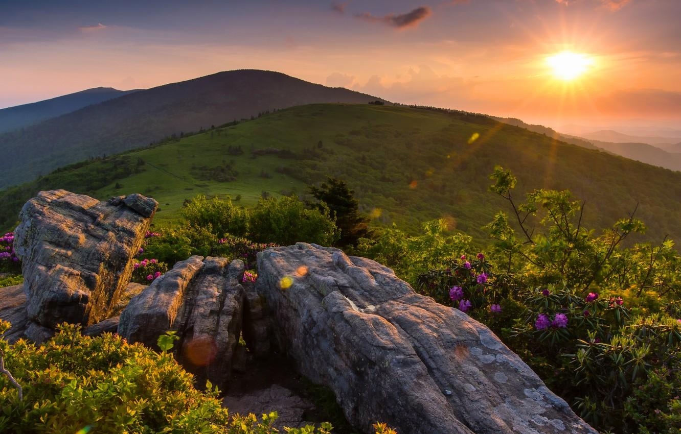 1340x850 Wallpaper sunset, mountains, Tennessee, Appalachian, Appalachian, Desktop