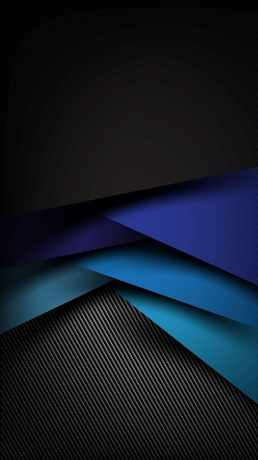 1080x1920 Black and Blue Geometric Abstract Wallpaper. *Abstract, Phone