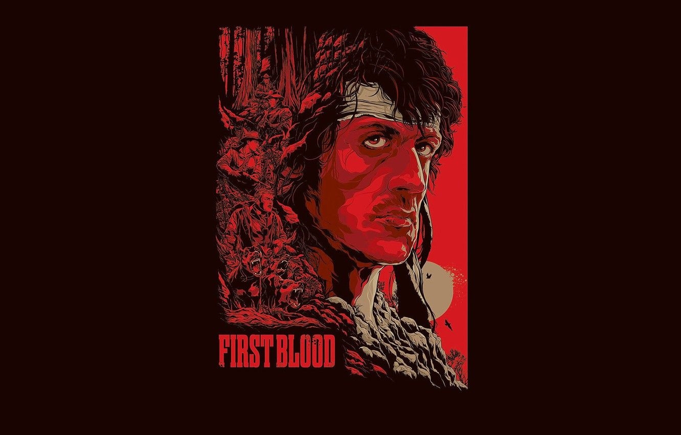 1340x850 Wallpaper action, Sylvester Stallone, Rambo, First blood, John, Desktop