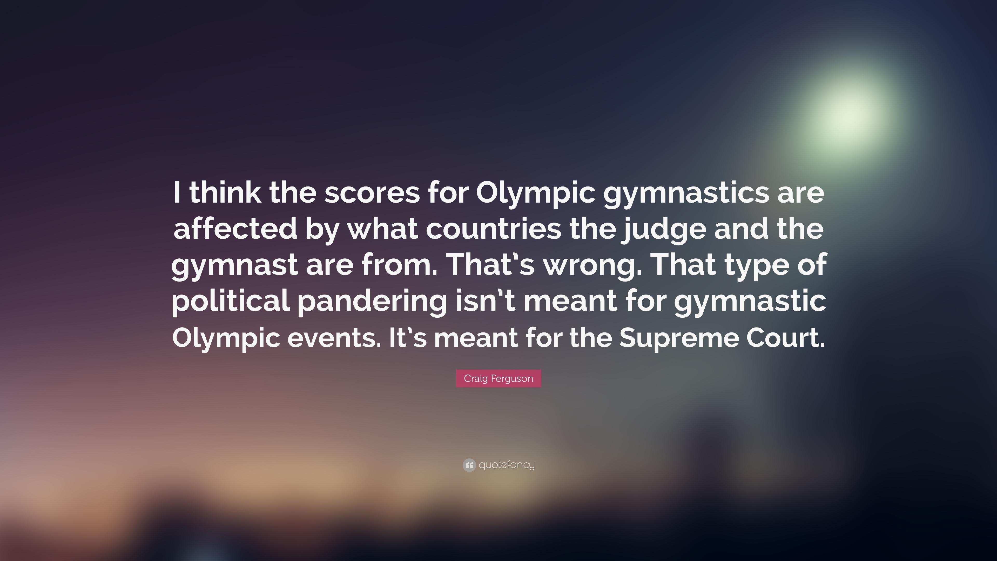 3840x2160 Craig Ferguson Quote: “I think the scores for Olympic gymnastics are, Desktop