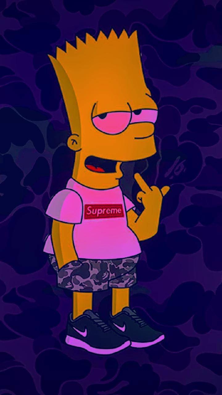 720x1280 Bart Simpson Middle Finger, HD Wallpaper & background, Phone