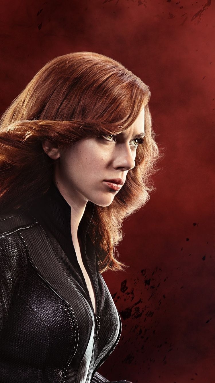 750x1340 Download  wallpaper black widow, scarlett johansson, civil, Phone