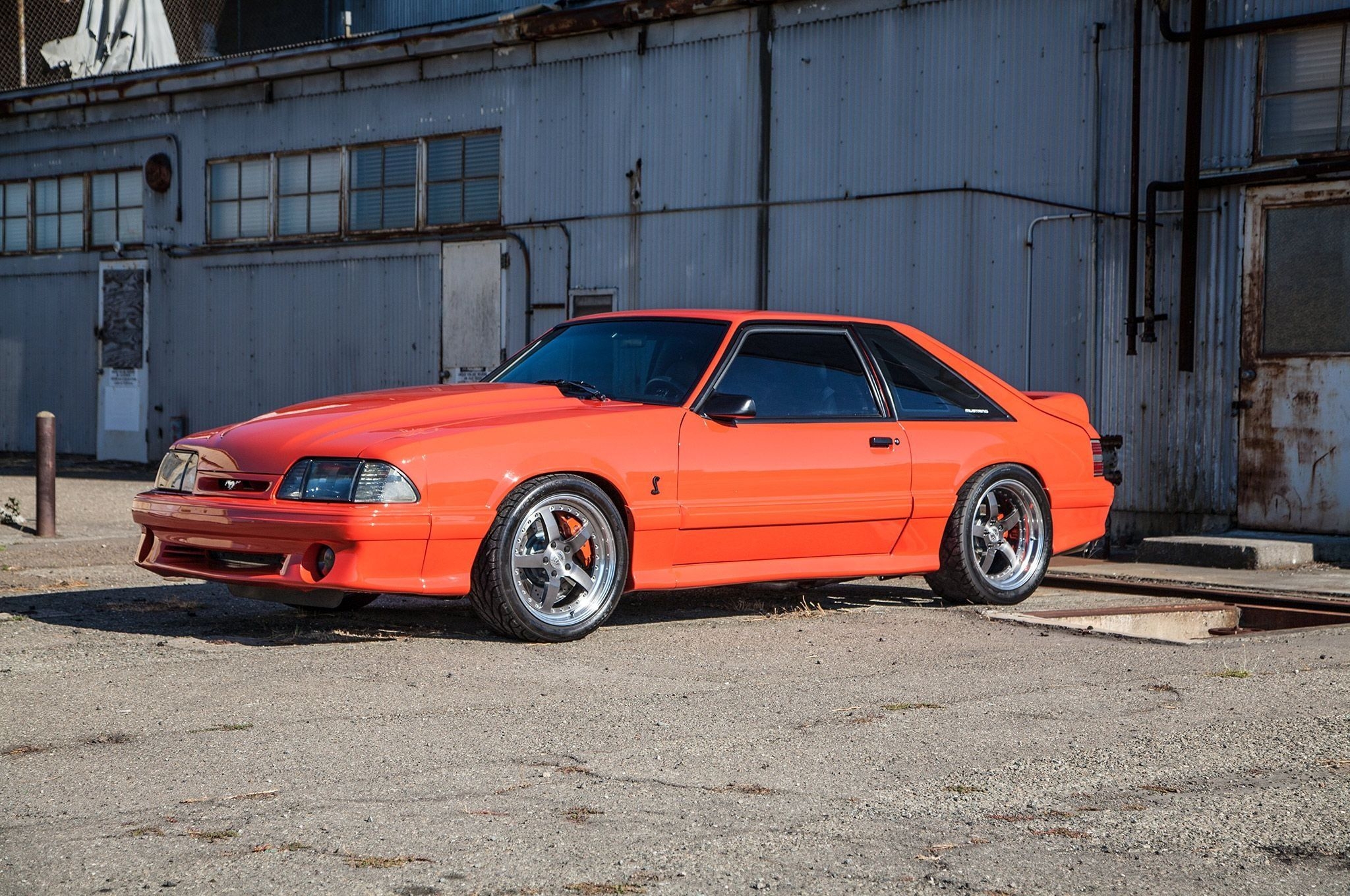 2050x1360 Terminator Swapped 1993 Fox Cobra Ford Mustang cars modified orange wallpaperx1360, Desktop