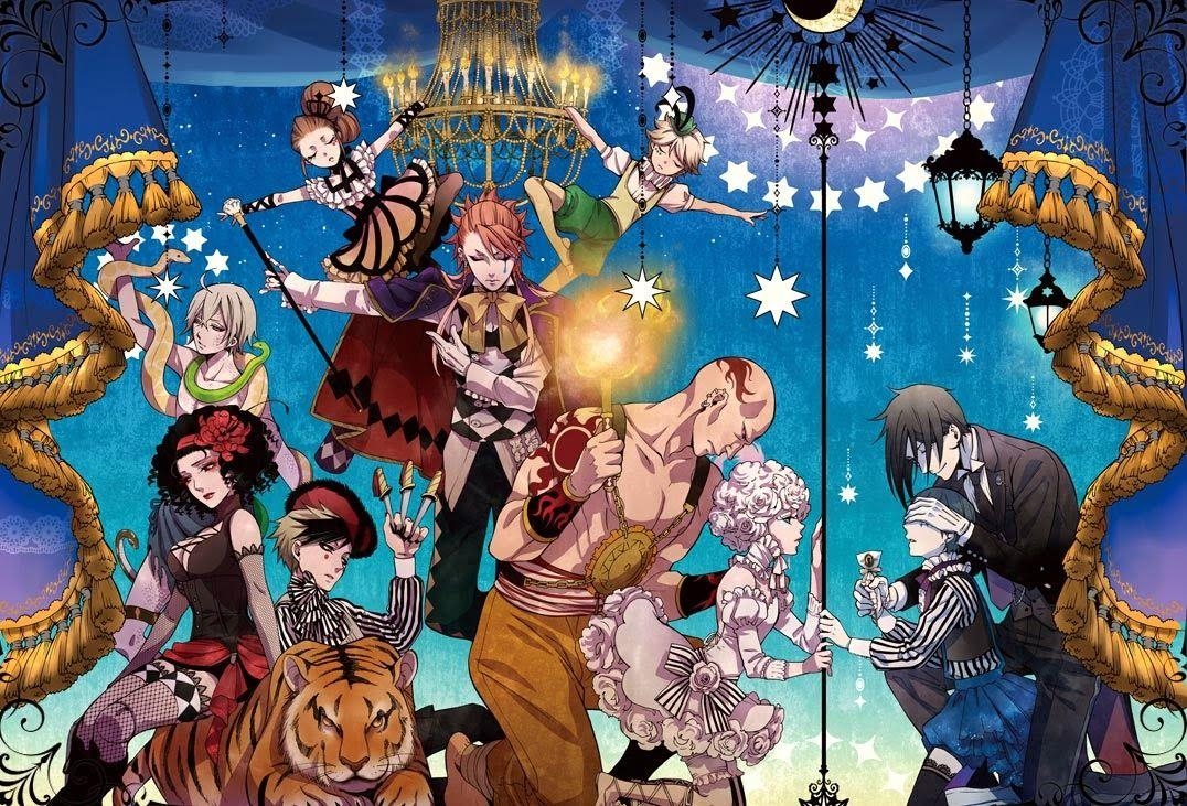 1080x740 black butler book of circus wallpaper, Desktop