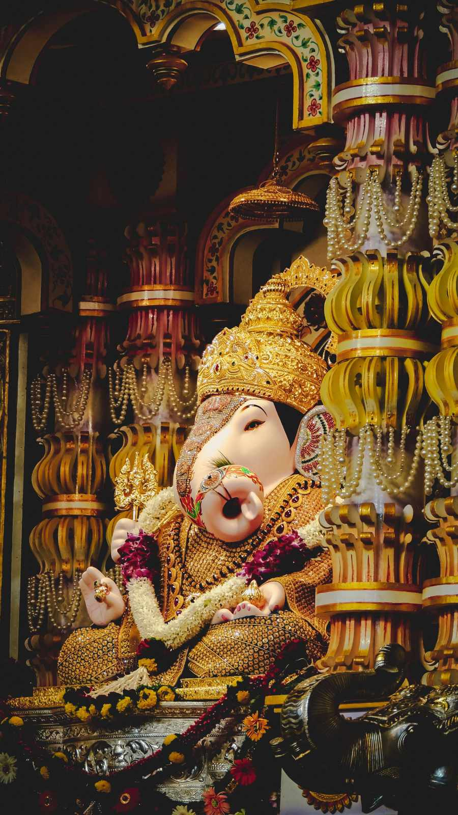 900x1600 Ganesha Temple IPhone Wallpaper Wallpaper, iPhone Wallpaper. Ganesh wallpaper, Ganpati bappa wallpaper, Ganesha, Phone