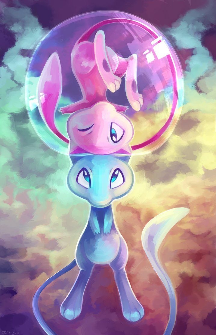 720x1120 bubble buddies by ziryuu. Pokemon mew, Cute pokemon wallpaper, Pokemon, Phone