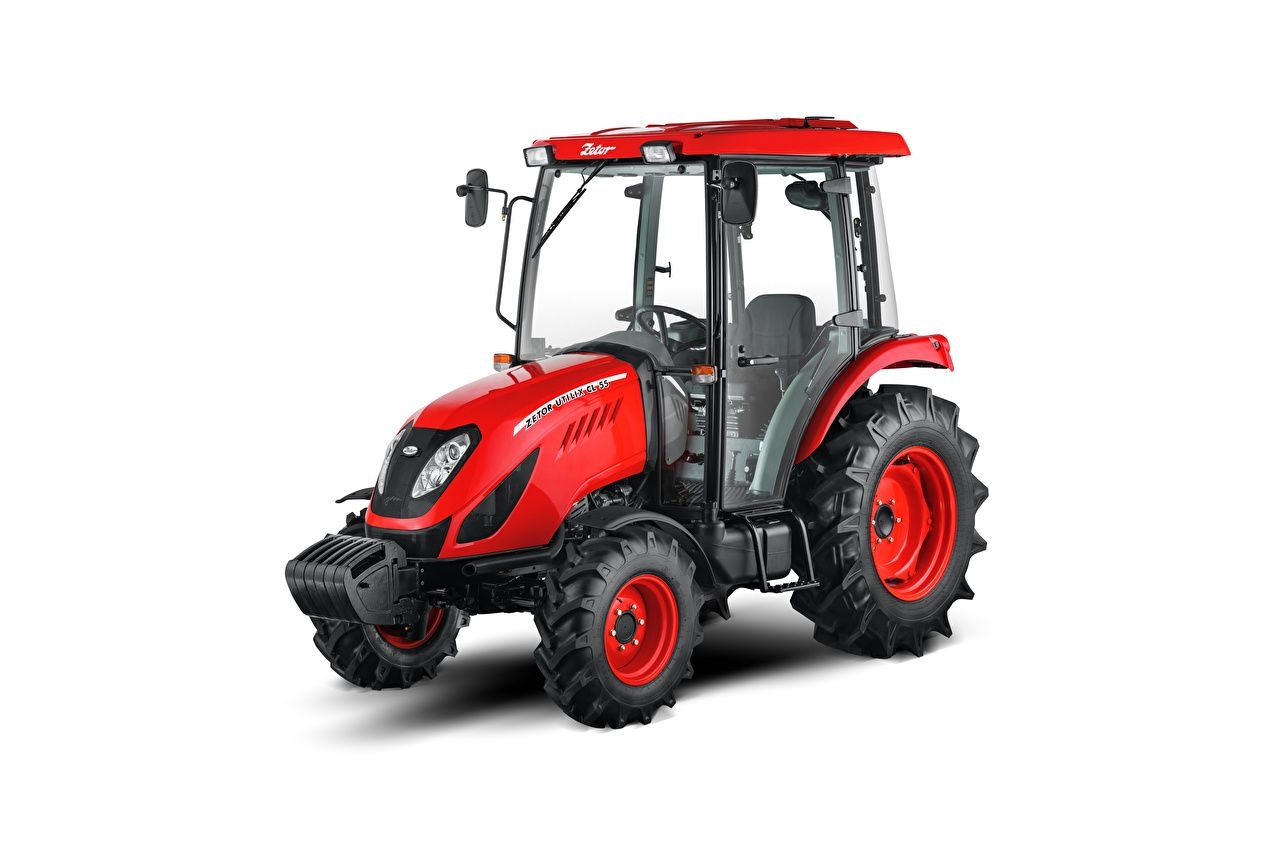 1280x860 Picture Tractor Zetor Utilix CL 2019 Red White background, Desktop