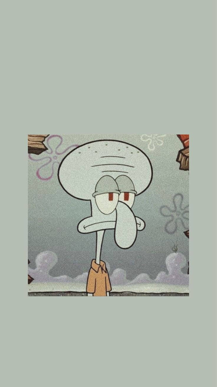 740x1310 Squidward Background, Phone