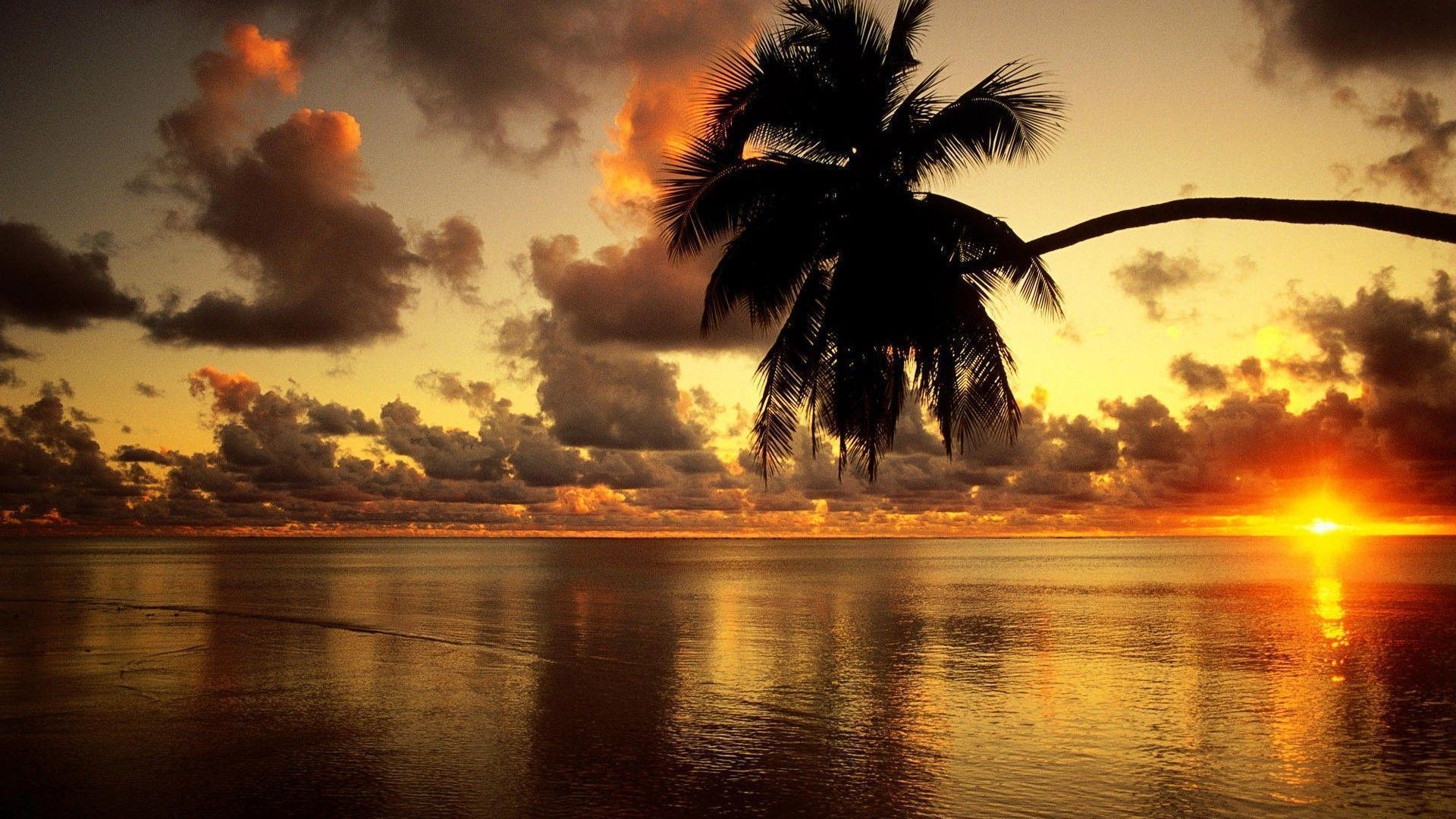 1920x1080 Free Desktop Background And Wallpaper: Sunset Beach Wallpaper, Desktop