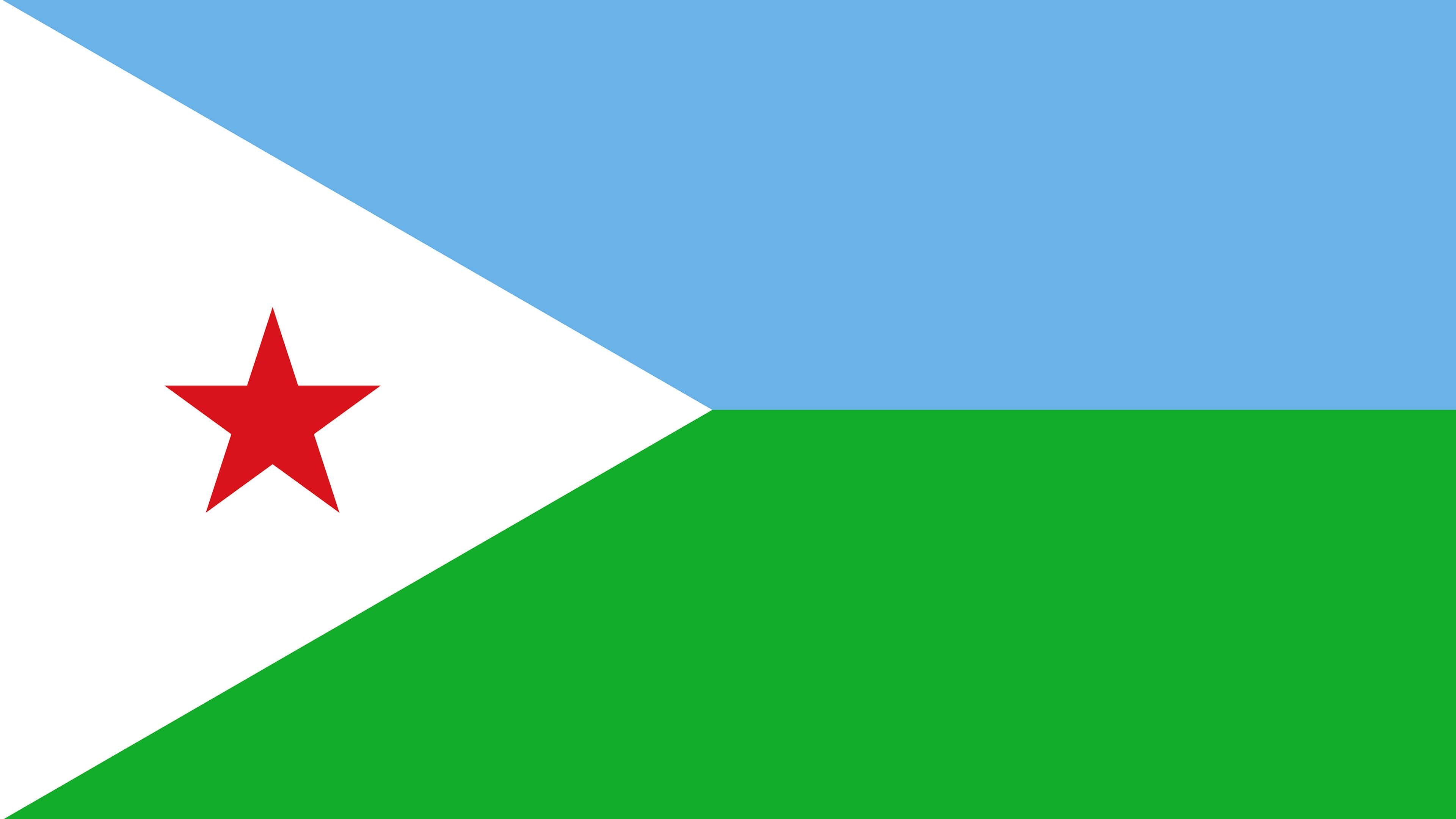 3840x2160 Djibouti Flag UHD 4K Wallpaper, Desktop