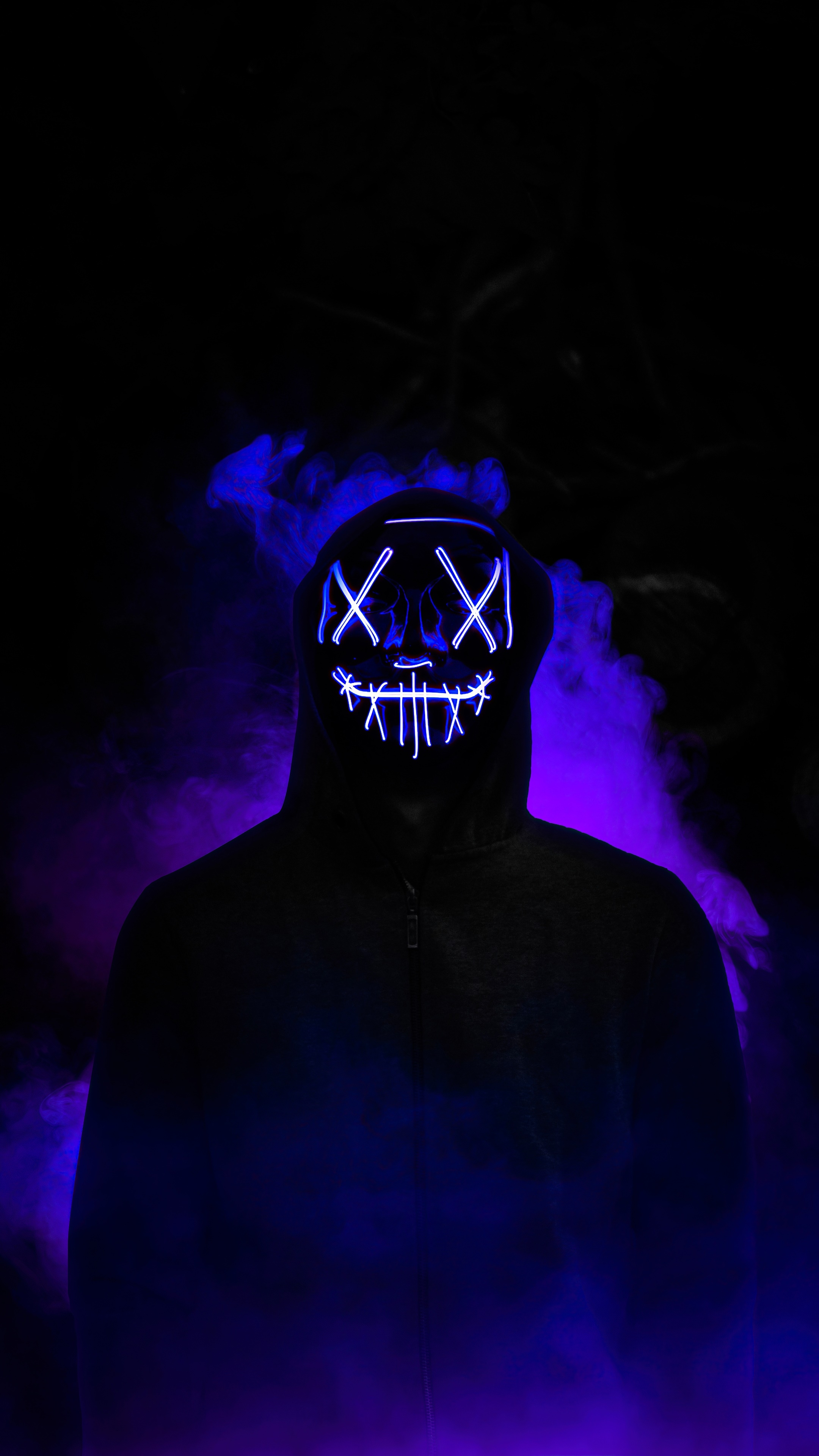 2160x3840 boy, neon, mask, artist, artwork, digital art, hd, 4k Gallery HD Wallpaper, Phone