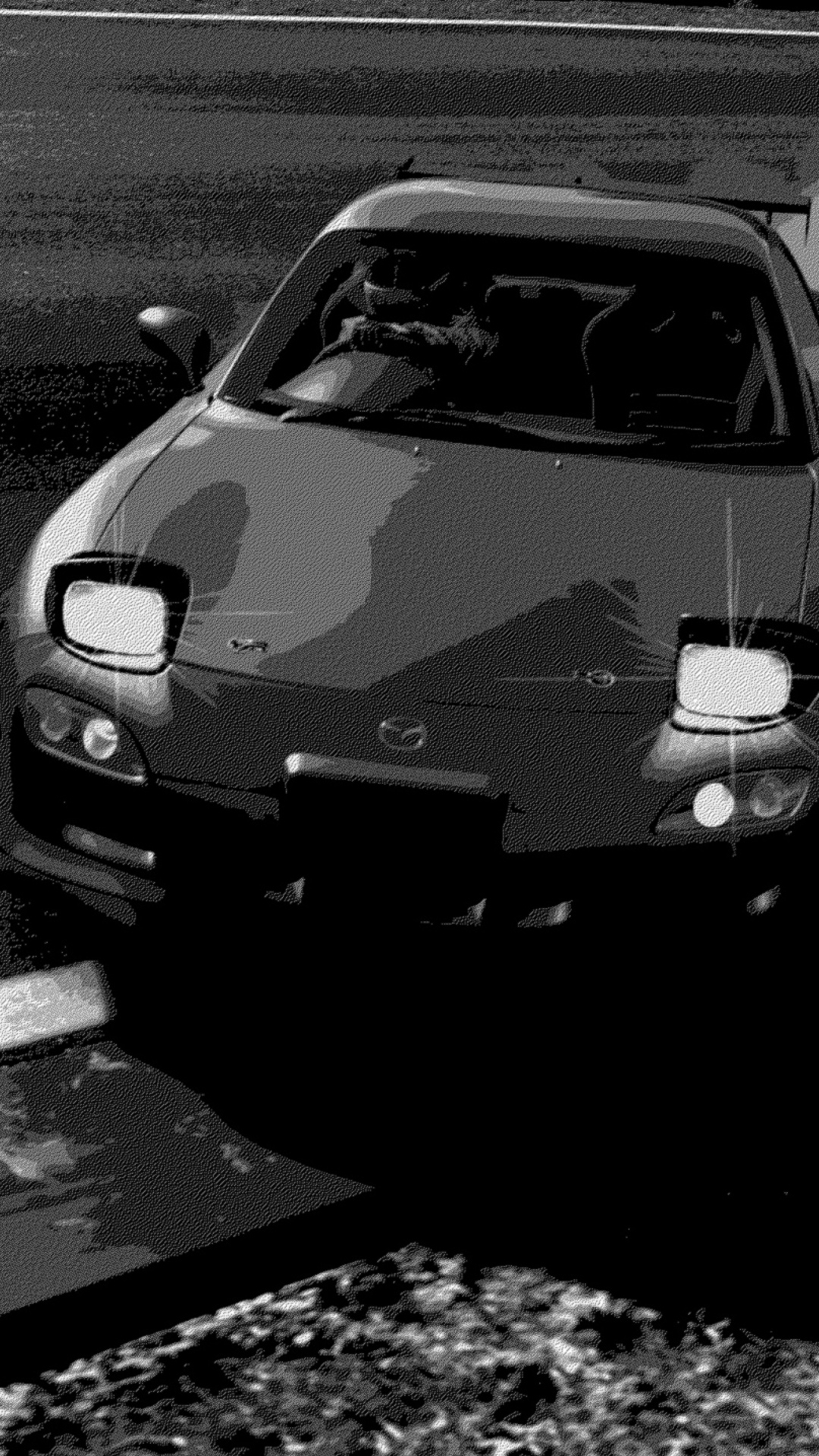 1080x1920  mazda rx mazda, cars, hd, monochrome, black and white for iPhone 8 wallpaper, Phone