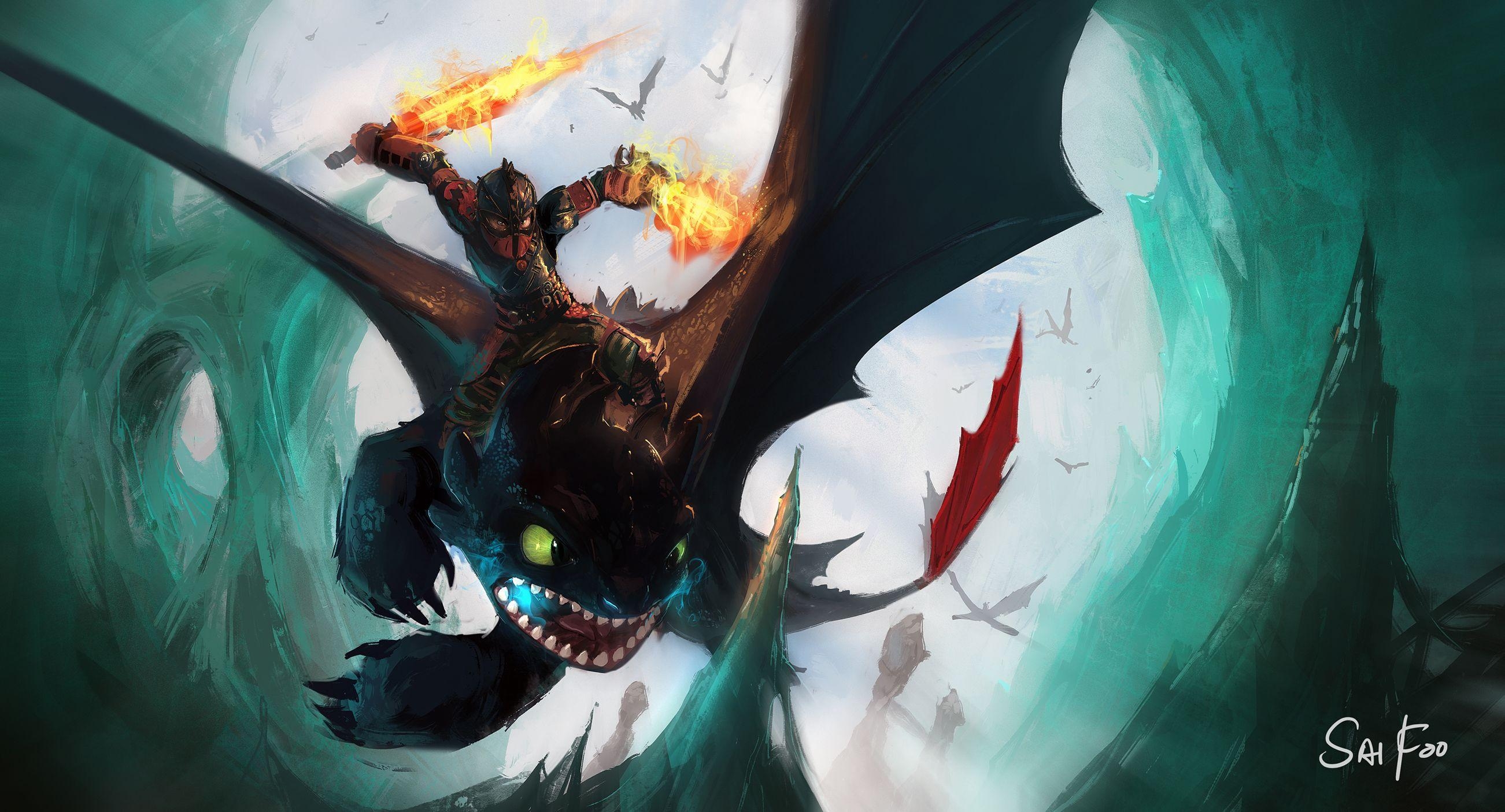 2610x1410 Toothless (How to Train Your Dragon) HD Wallpaper, Desktop