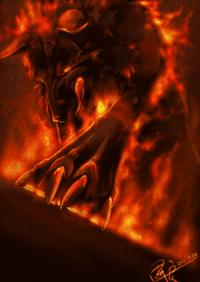 800x1140 wolf packs. fire wolf from hell 2's Angels & demons, Phone