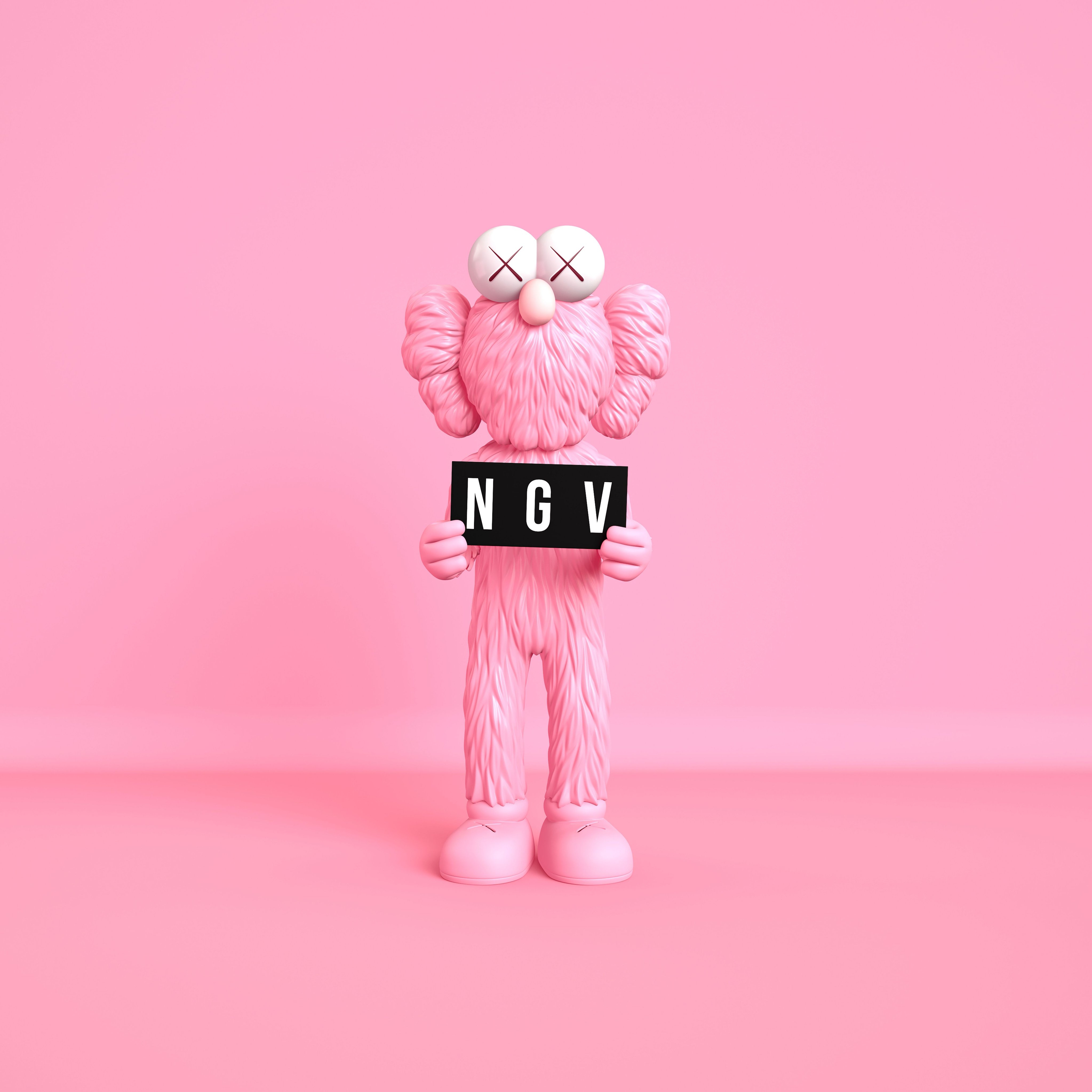 4100x4100 Twitter 上的NGV：The countdown has officially begun. KAWS: Companionship in the Age of Loneliness opens next month! #NGVKAWS #KAWS • © KAWS, Phone