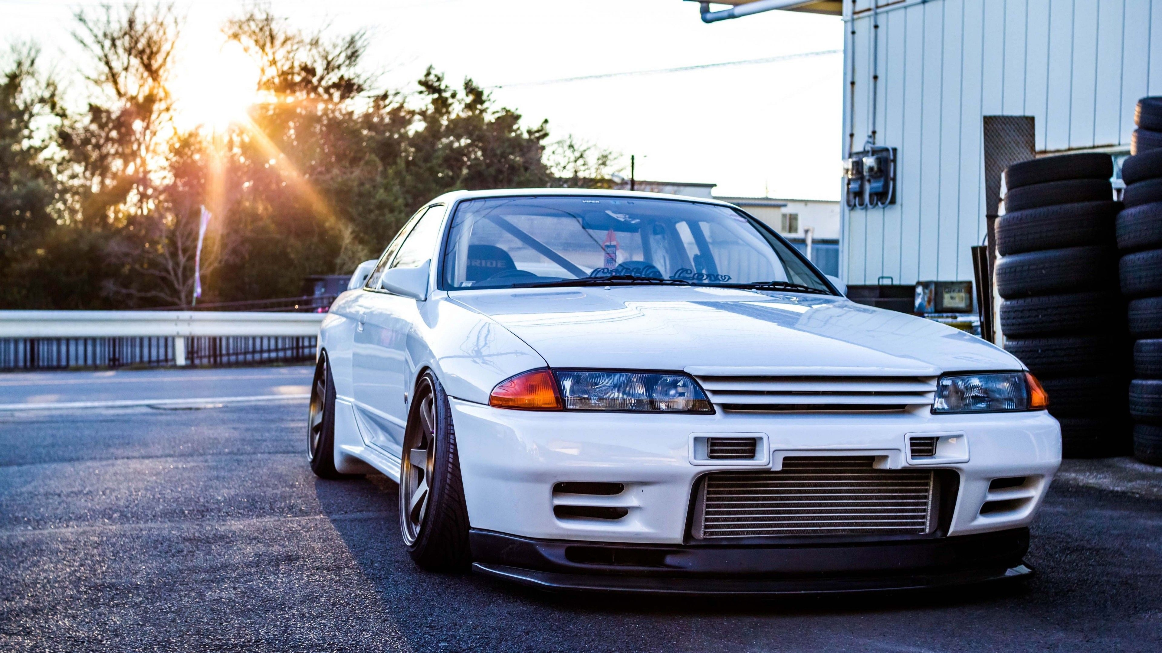 3840x2160 white nissan skyline r32 jdm car 4k 5k HD JDM Wallpaper, Desktop