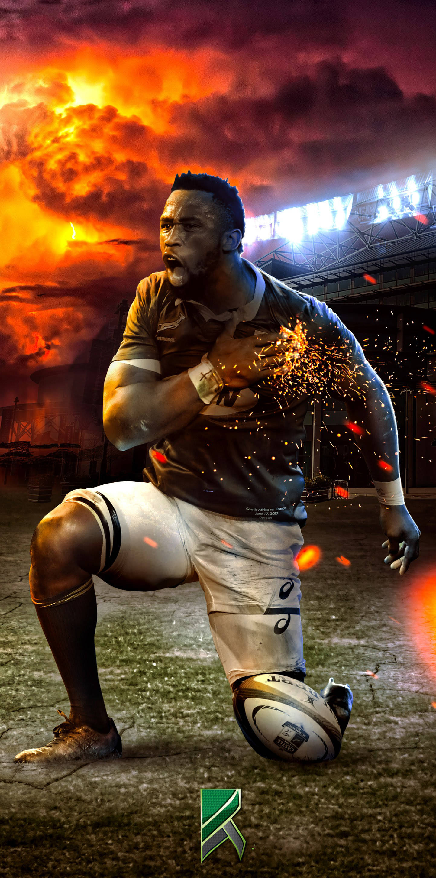 1450x2910 Download Siya Kolisi Springbok Rugby Wallpaper, Phone