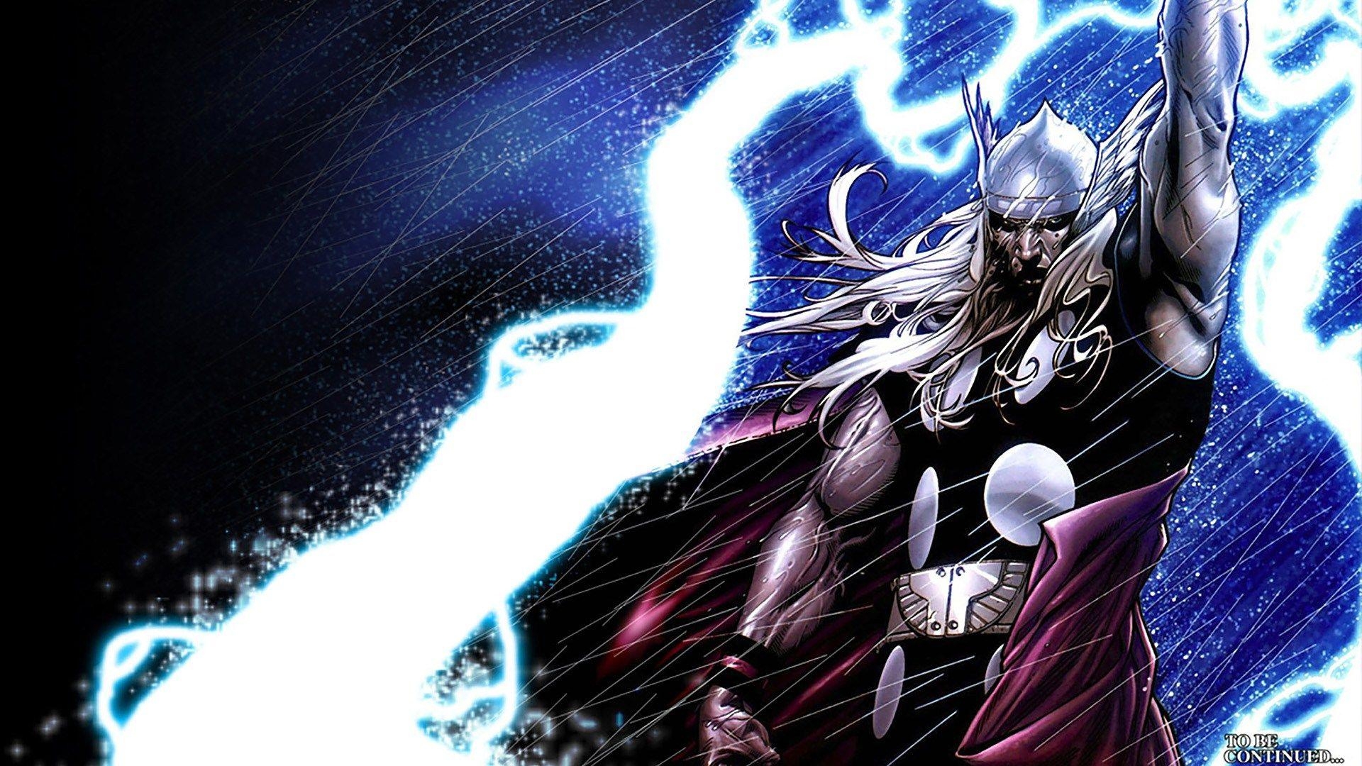 1920x1080 Lightning, Marvel, Mjolnir, Superhero, Thor HD Wallpaper, Desktop