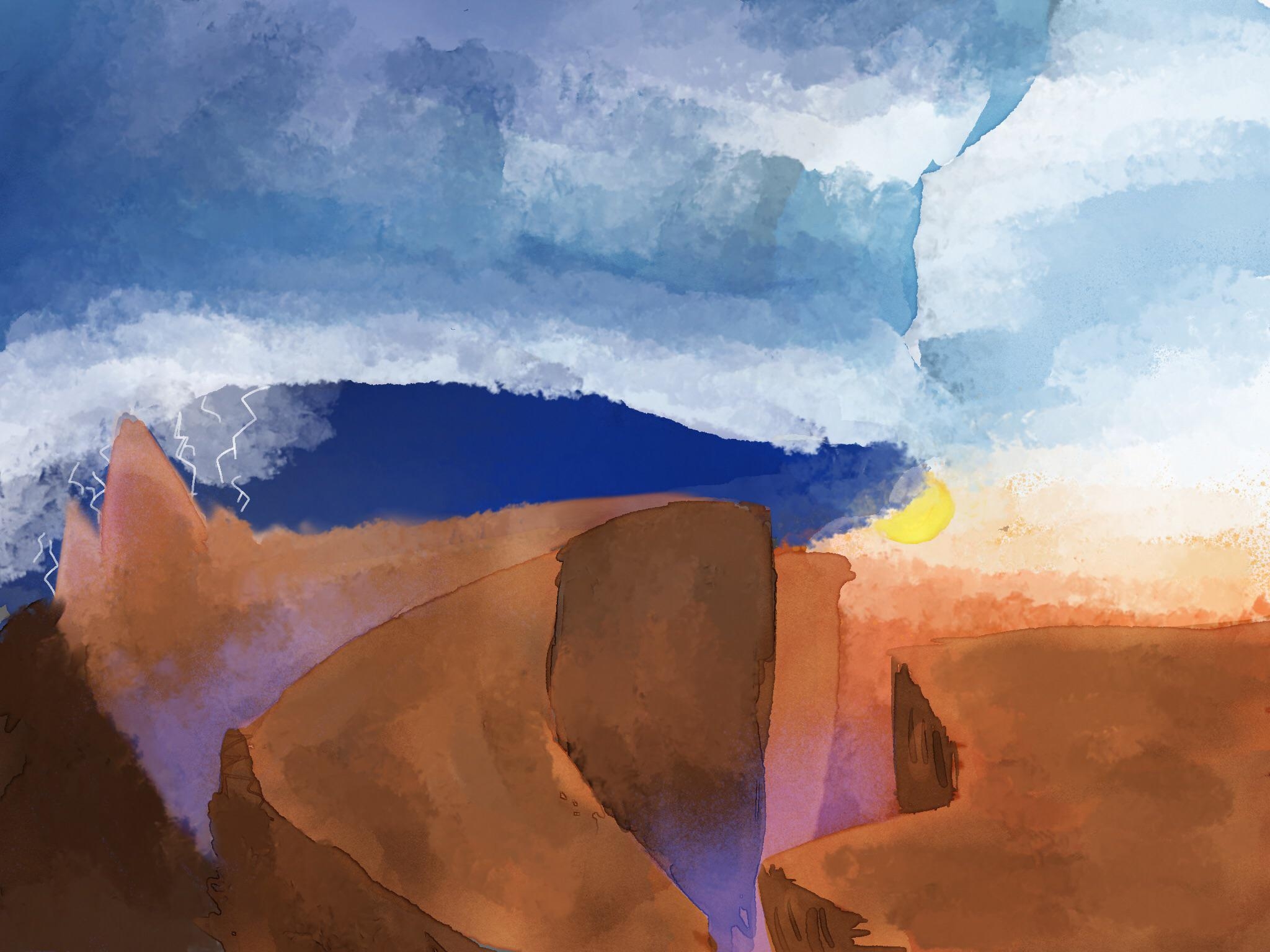 2050x1540 I Painted The Landscape From The Way Of Kings Cover To Practice With Some New Brushes, R Stormlight_Archive, Desktop