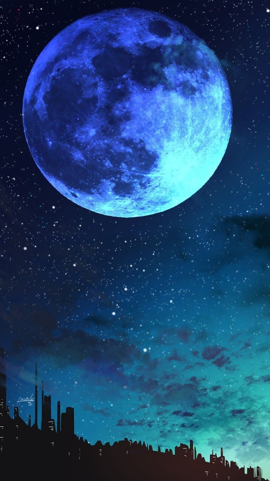 900x1600 Blue Moon iPhone Wallpaper, Phone