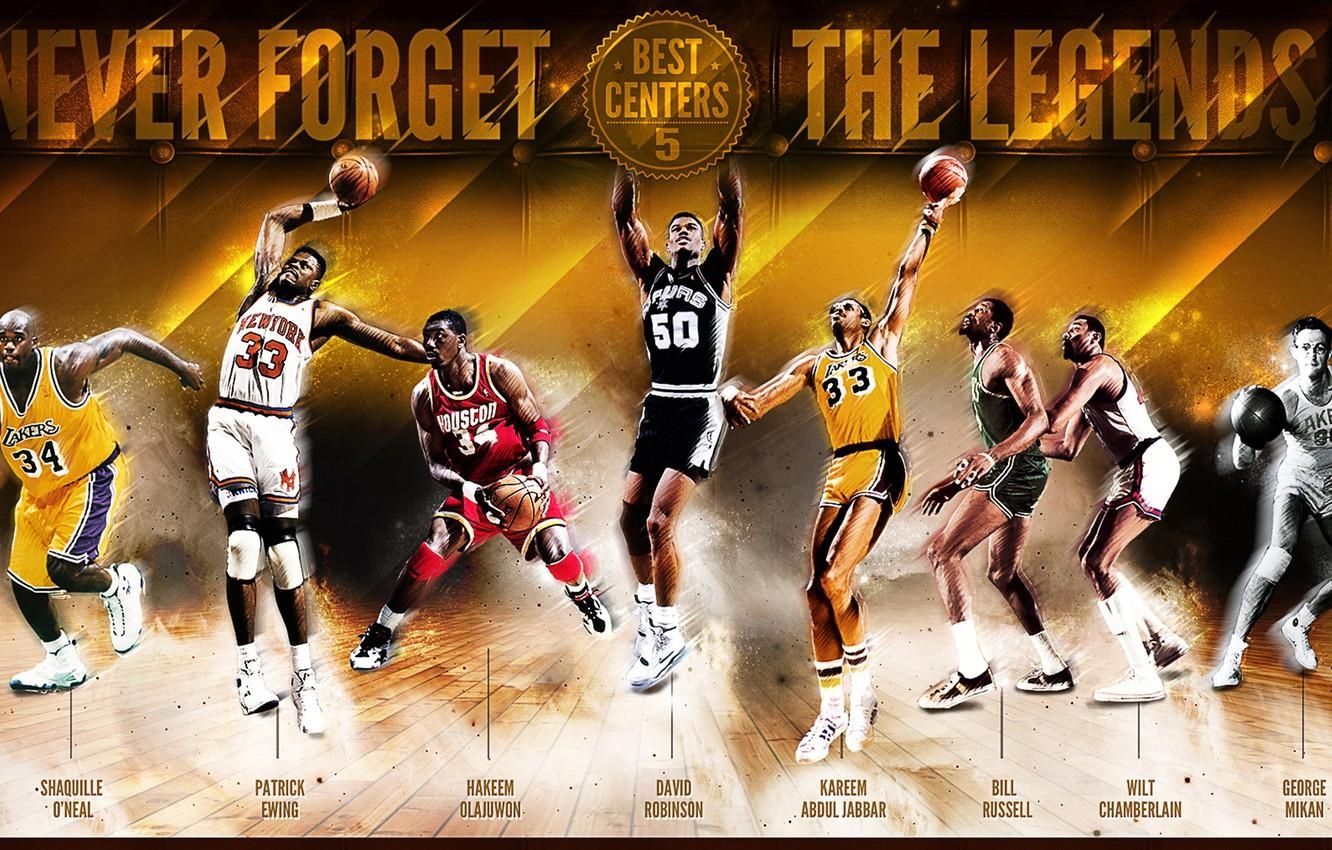 1340x850 Wallpaper Sport, Basketball, NBA, Shaquille O'neal, Legends, Kareem, Desktop