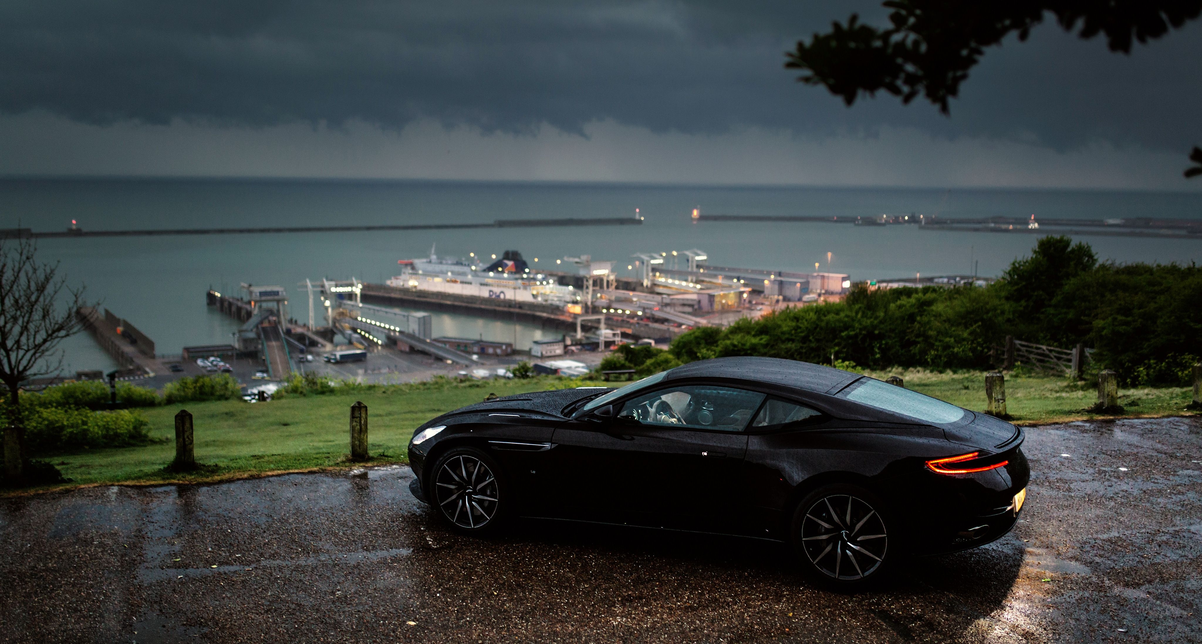 4100x2200 Aston Martin Db11 Rain Outside In Nature, HD Cars, 4k Wallpaper, Desktop