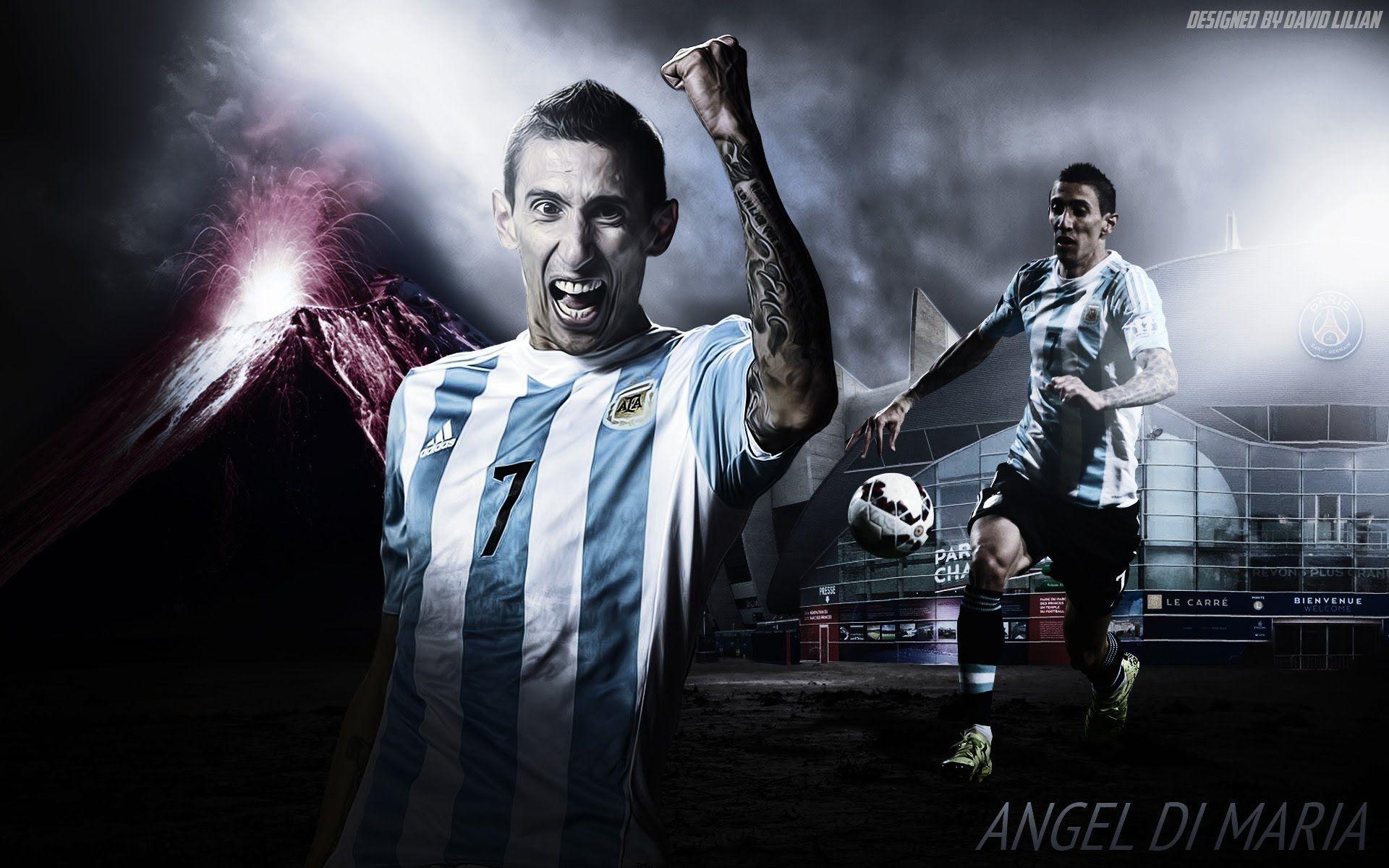 1920x1200 How to Make Sports Wallpaper Designs on Photohop Angel Di Maria, Desktop