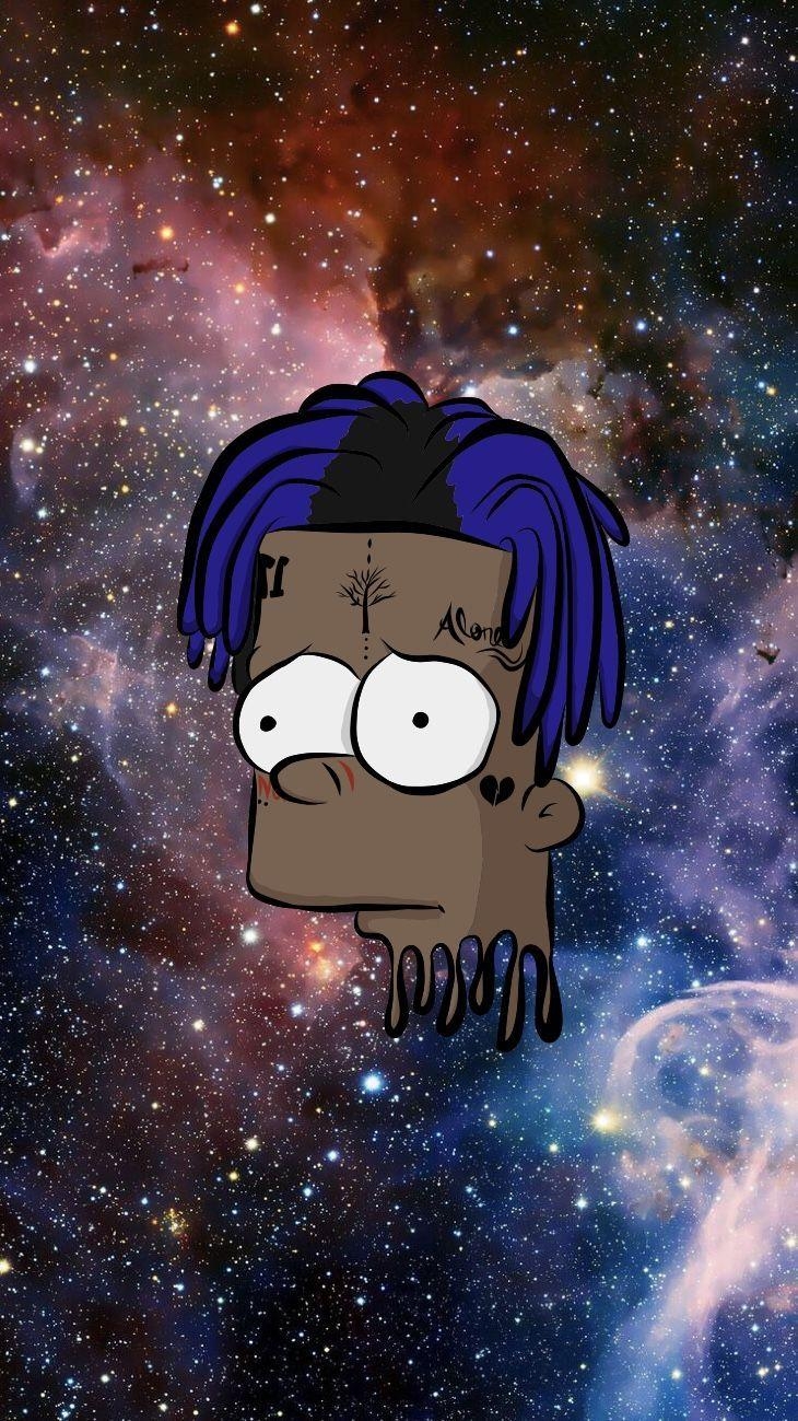 730x1300 Xxxtentacion bart Simpson cartoon iPhone wallpaper. wallpaper, Phone