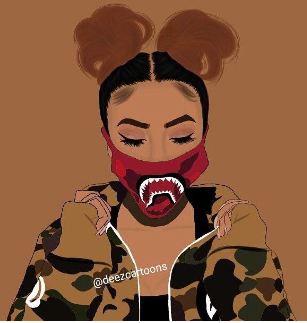 1050x1100 Dope Girl Cartoon Wallpaper Free Dope Girl Cartoon Background, Phone