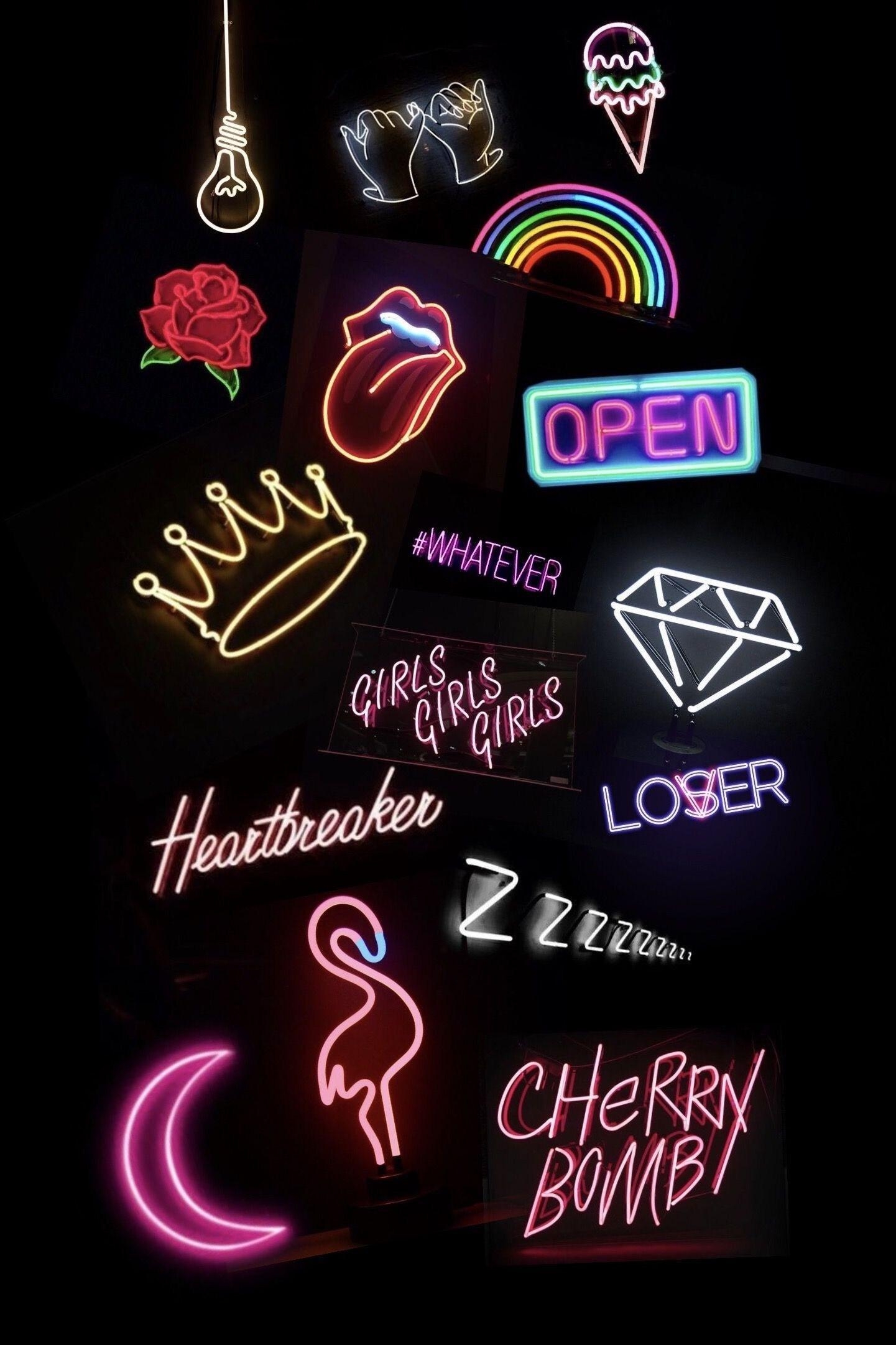 1450x2170 Neon Aesthetic Wallpaper, Phone