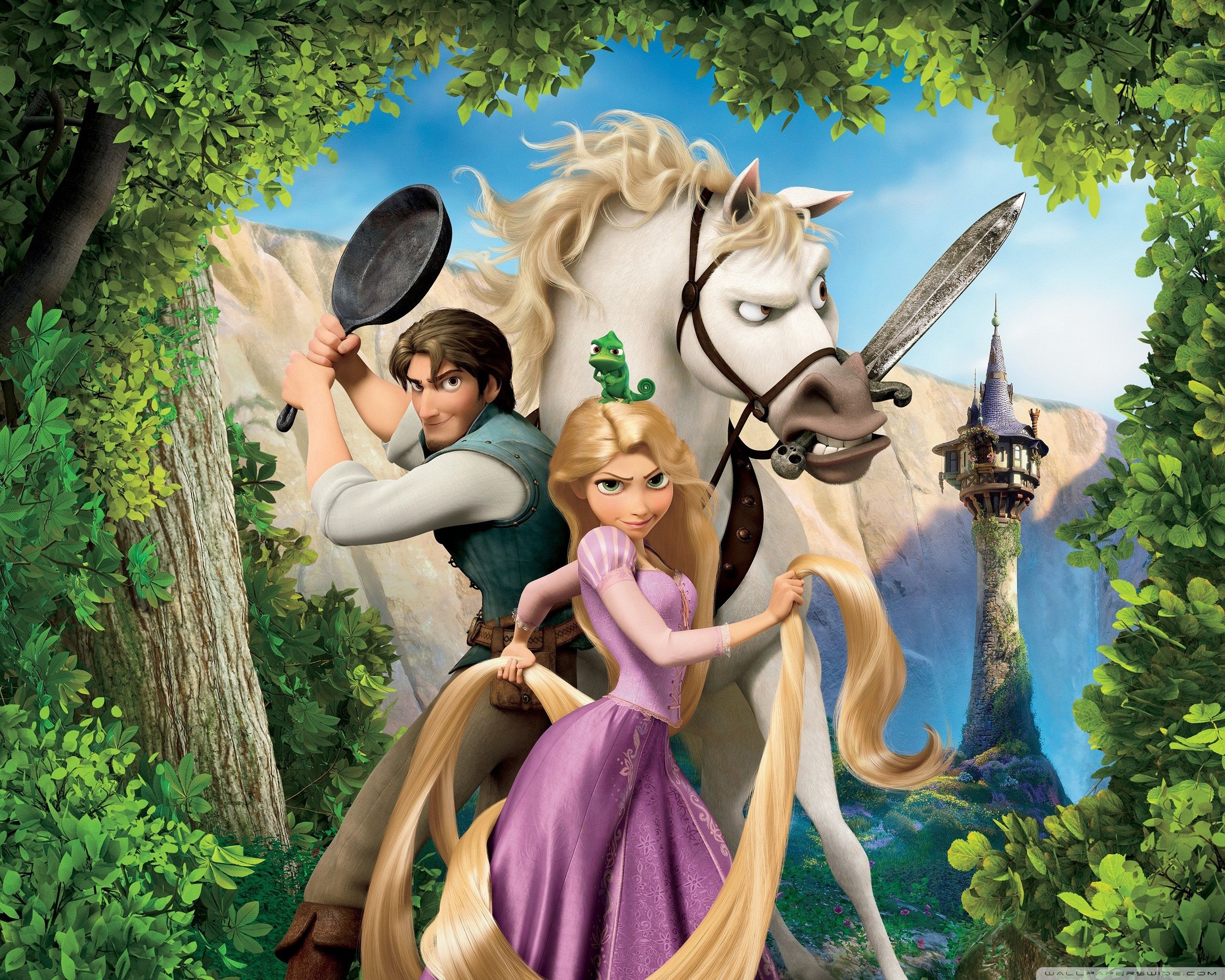 2560x2050 Tangled Rapunzel, Flynn And Maximus Ultra HD Desktop Background Wallpaper for 4K UHD TV, Widescreen & UltraWide Desktop & Laptop, Tablet, Desktop