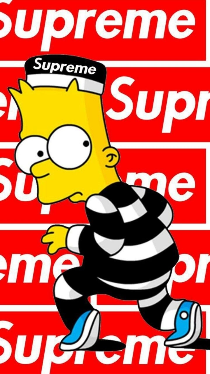 720x1280 Bart Simpsons supreme shared, Phone