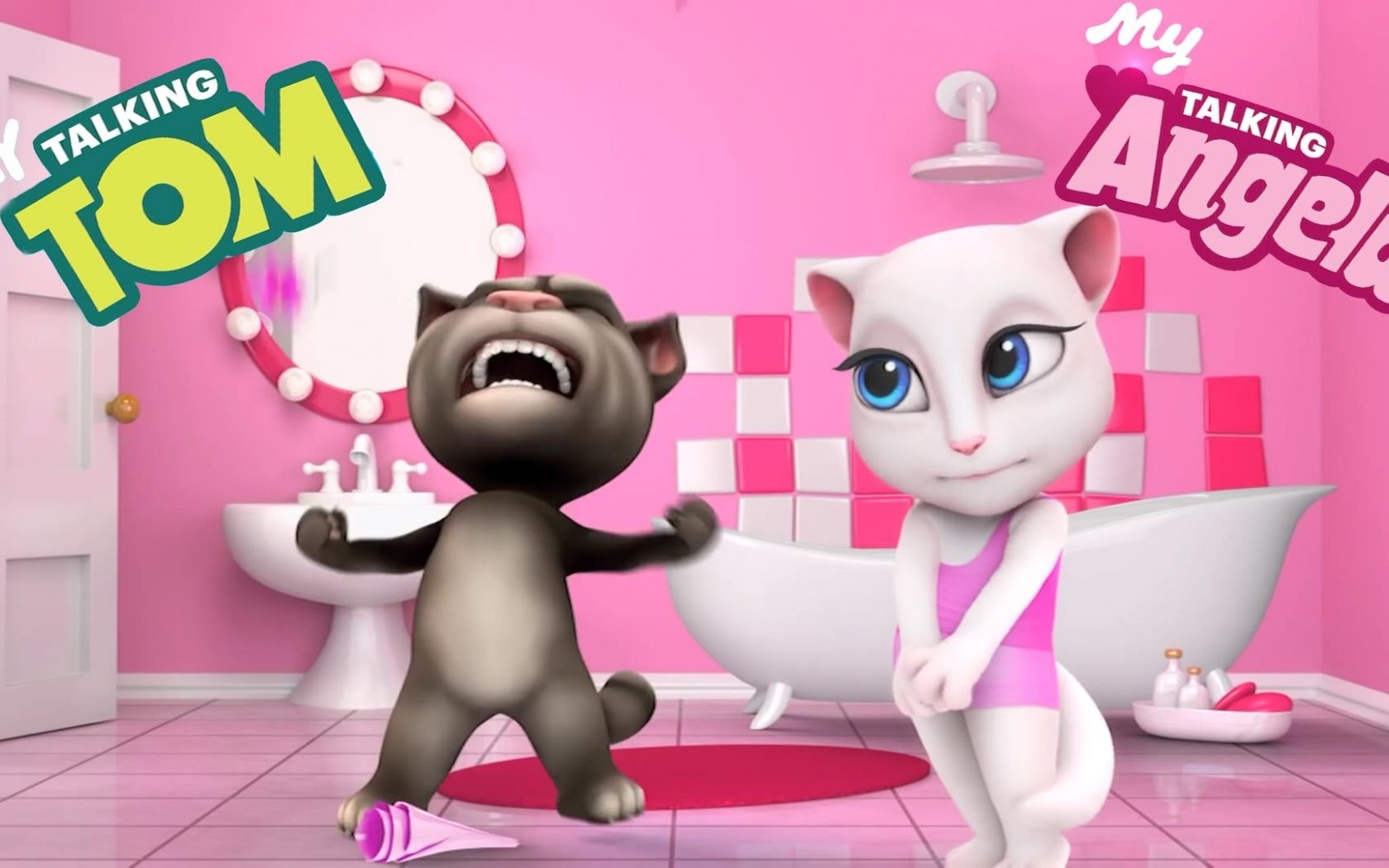 1680x1050 Free download My Talking Tom vs My Angela Who is Better [Android Games [1920x1080] for your Desktop, Mobile & Tablet. Explore Talking Tom Wallpaper. Talking Tom Wallpaper, Talking Angela, Desktop