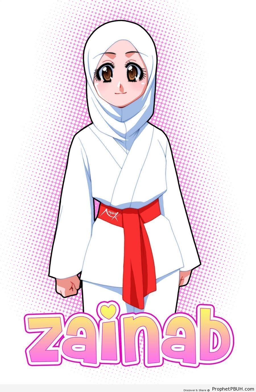 900x1380 Muslim Girl Cartoon Wallpaper, Phone