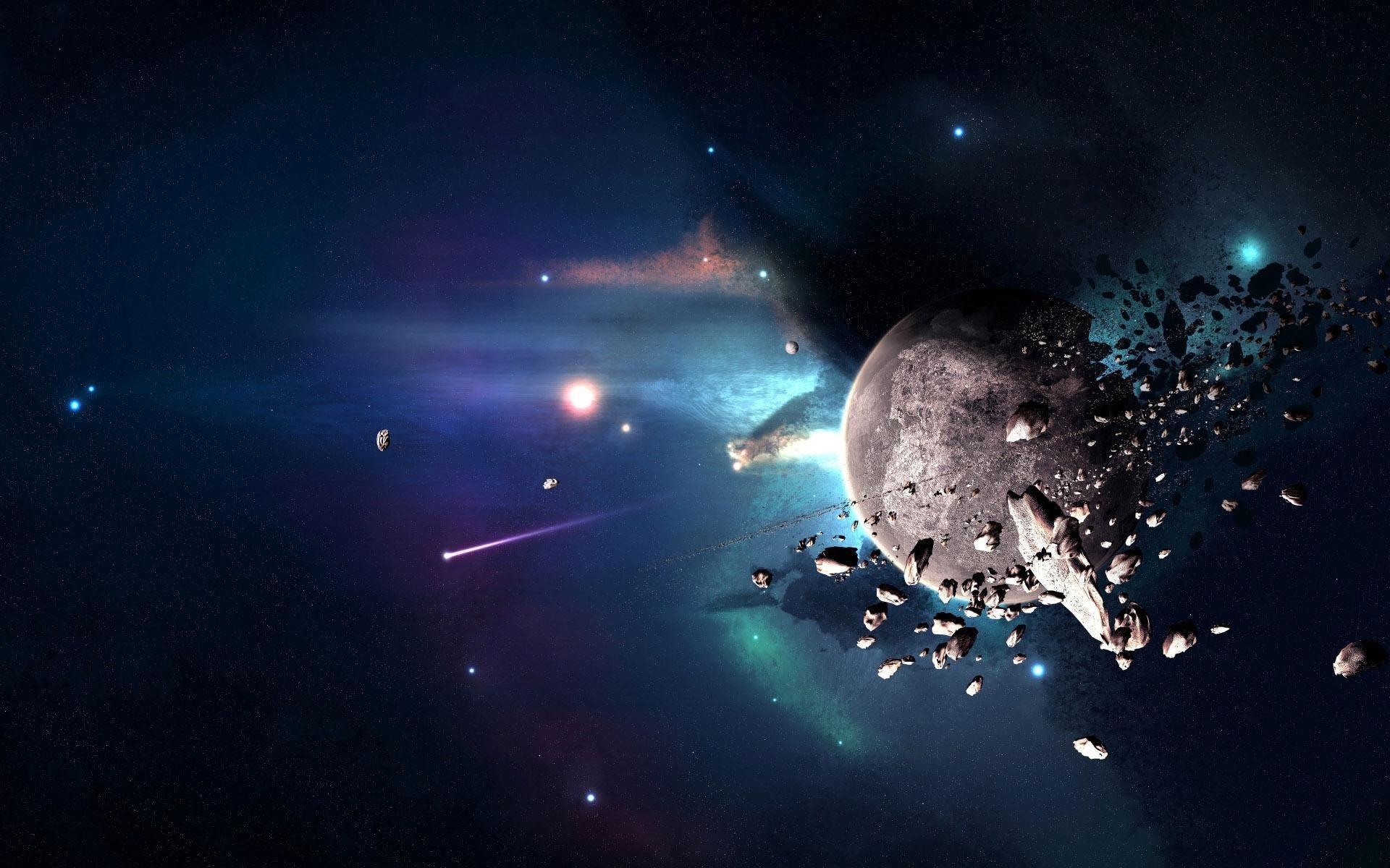 1920x1200 Meteorites circling the planet wallpaper, Desktop