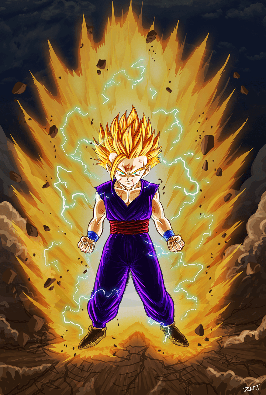 880x1300 Super Saiyan 2 Gohan, Phone