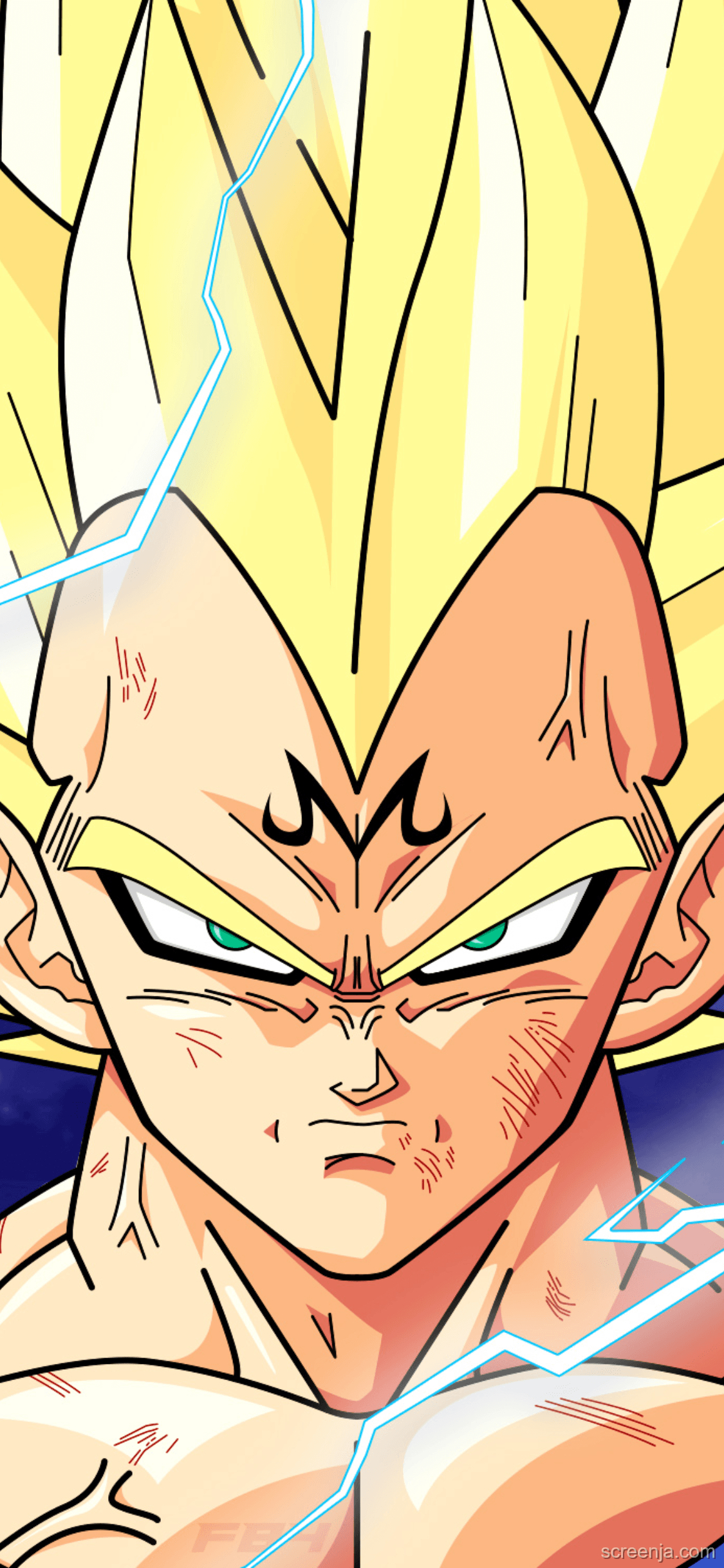 1130x2440 Wallpaper Majin Vegeta. Dragon ball, Phone