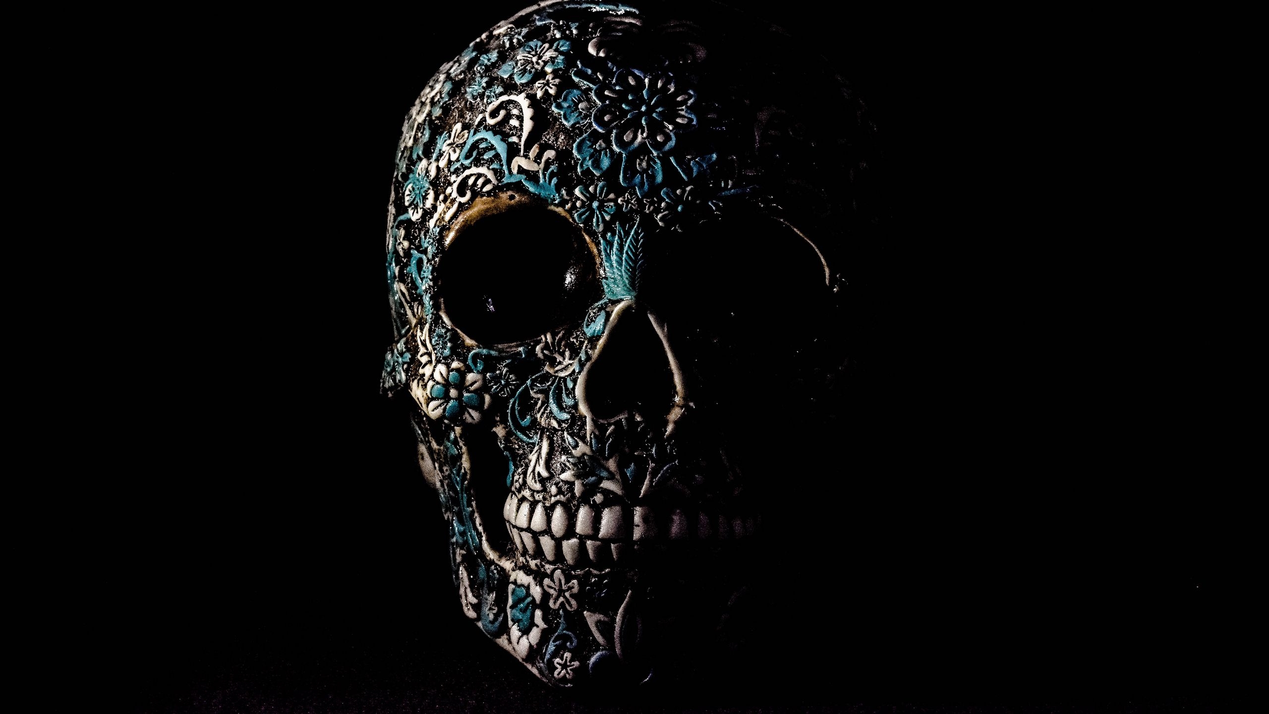 2560x1440 Download wallpaper  skull, Desktop