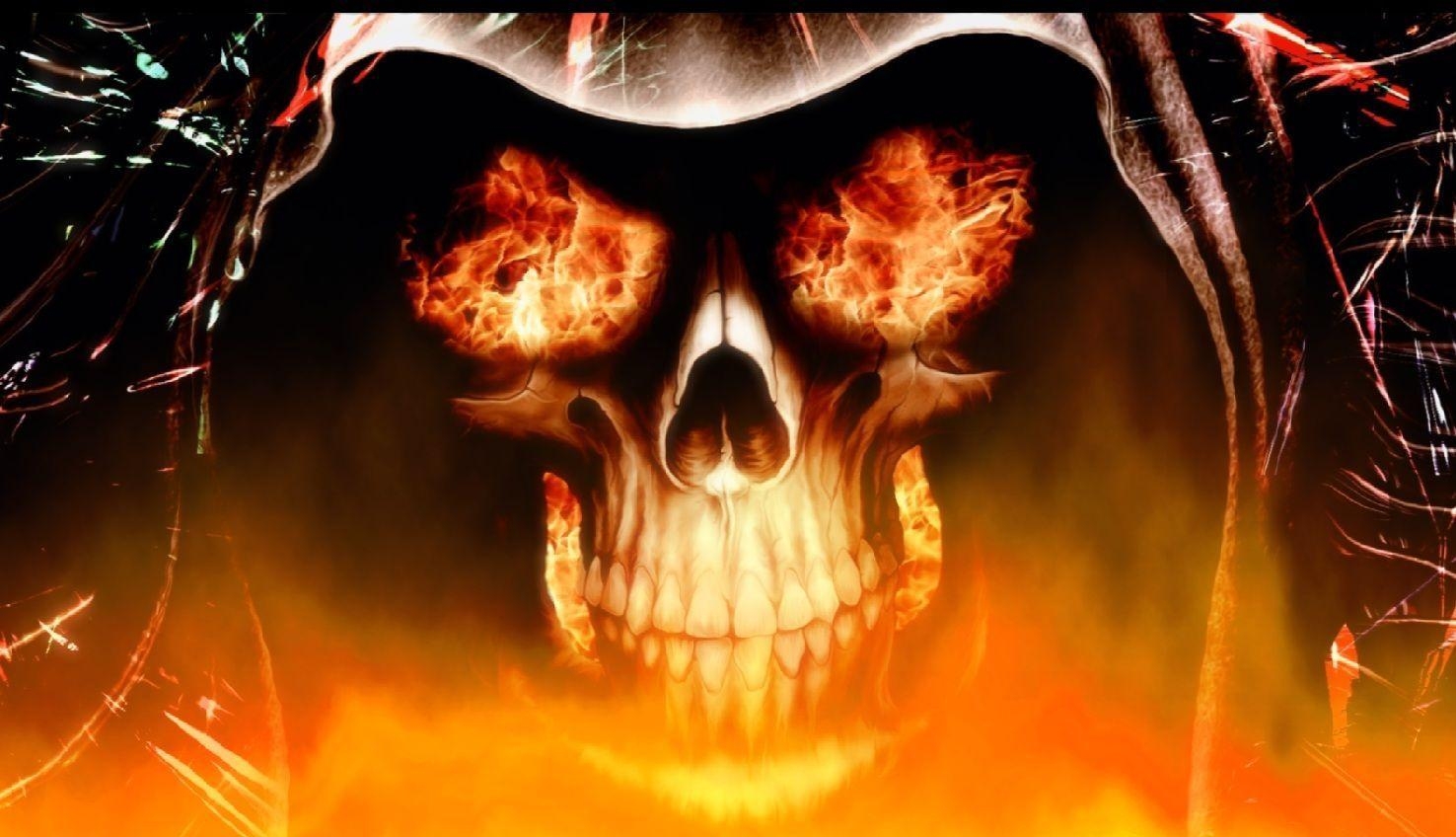 1480x850 Download Fire Skull Animated Wallpaper. DesktopAnimated, Desktop