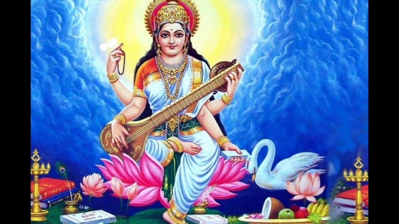 1280x720 Goddess Maa Saraswathi Image, Saraswathi Wallpaper, Saraswathi, Desktop