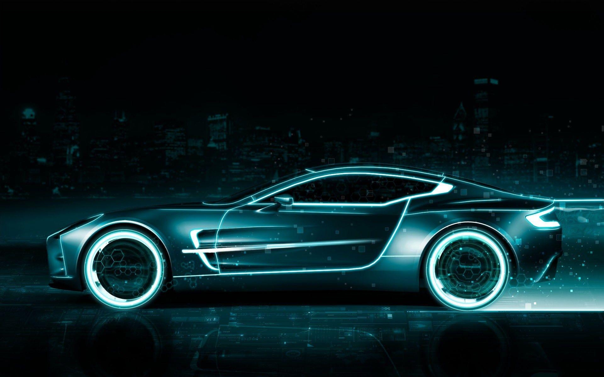 1920x1200 Aston Car Neon Style Tron. Lugares Para Visitar, Desktop