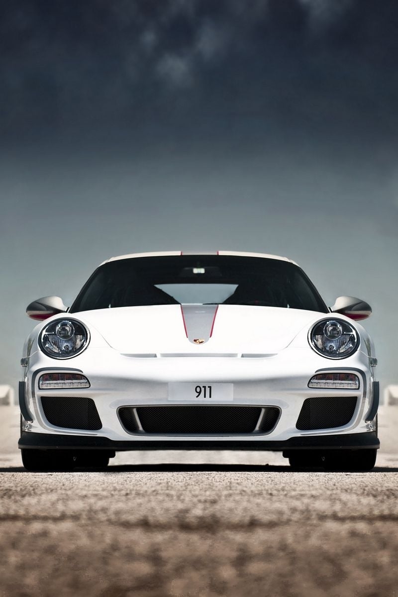 800x1200 Download Wallpaper  Porsche, Gt Rs 4 White, Sky Iphone 4s 4 For Parallax HD Background, Phone