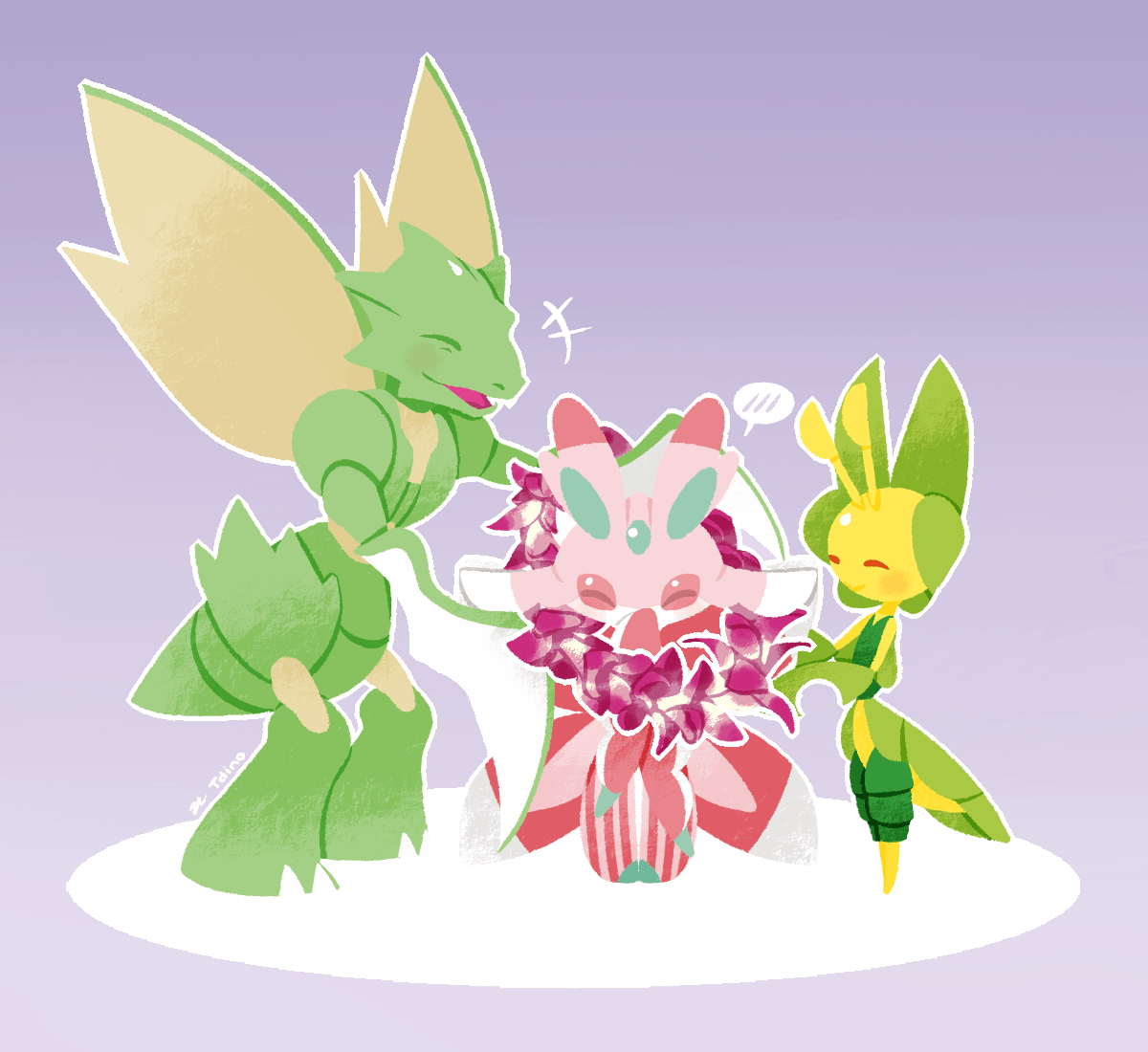 1200x1100 Scyther, Lurantis, and Leavanny. pokemon. Pokémon, Desktop