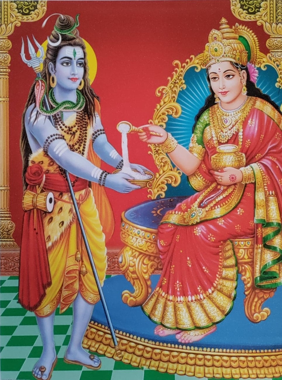 970x1310 Maa Annapurna Devi With Shiv Ji, Phone