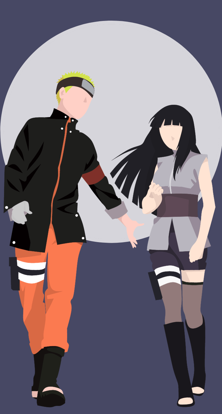 720x1350 Naruto & Hinata Minimalist Wallpaper The Last Movie, Phone