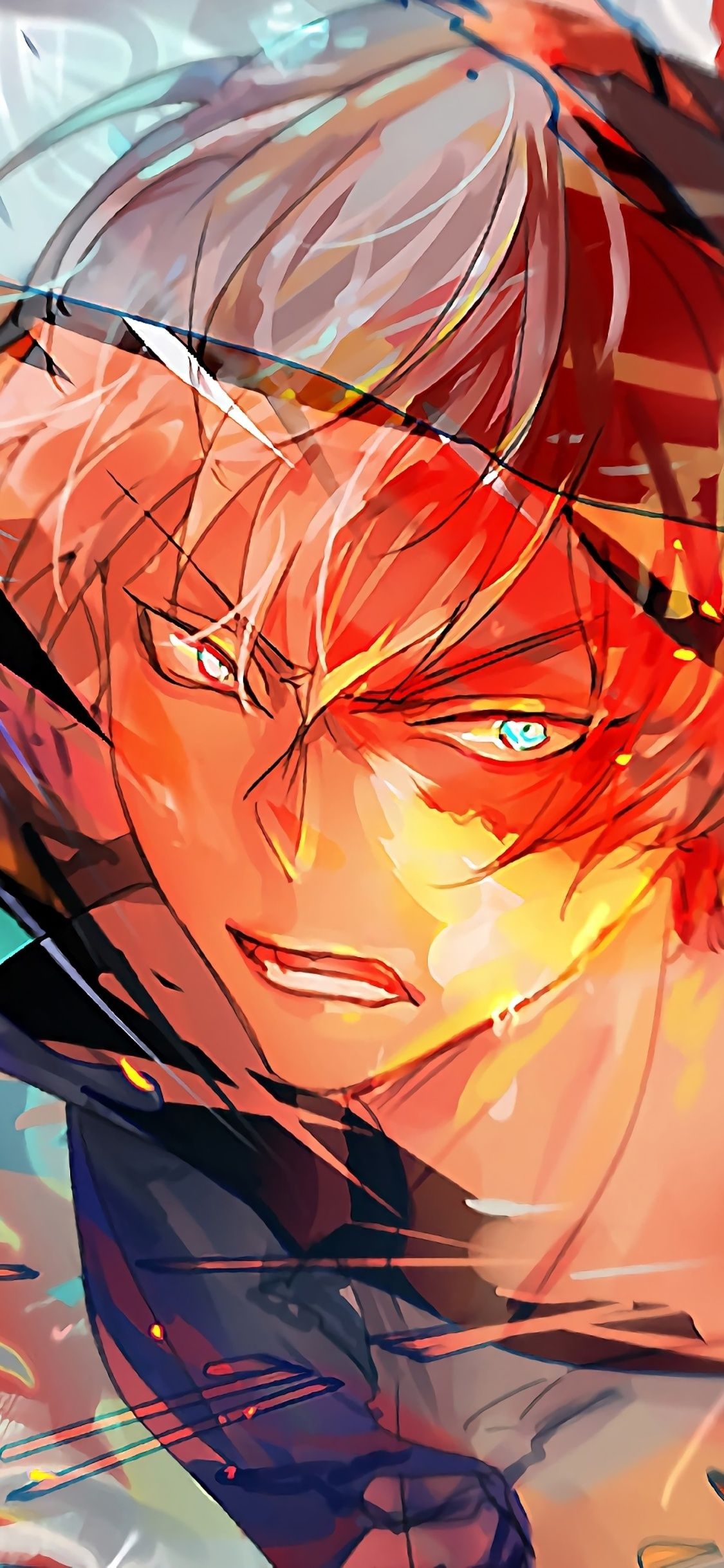 1130x2440 Shoto Todoroki My Hero Academia iPhone XS, iPhone 10, Phone